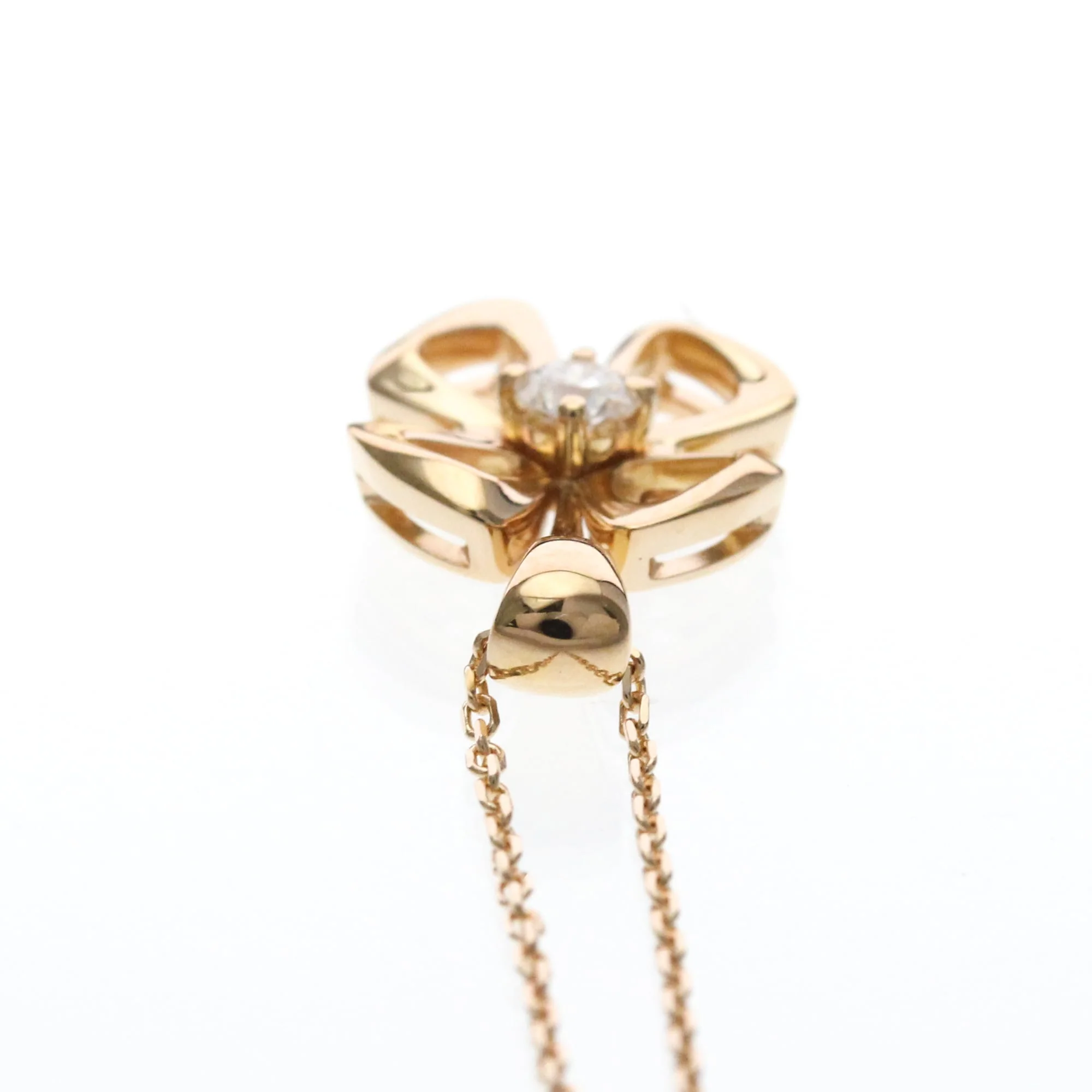 Pendant Necklace 18K Rose Gold With Diamond - Image 6