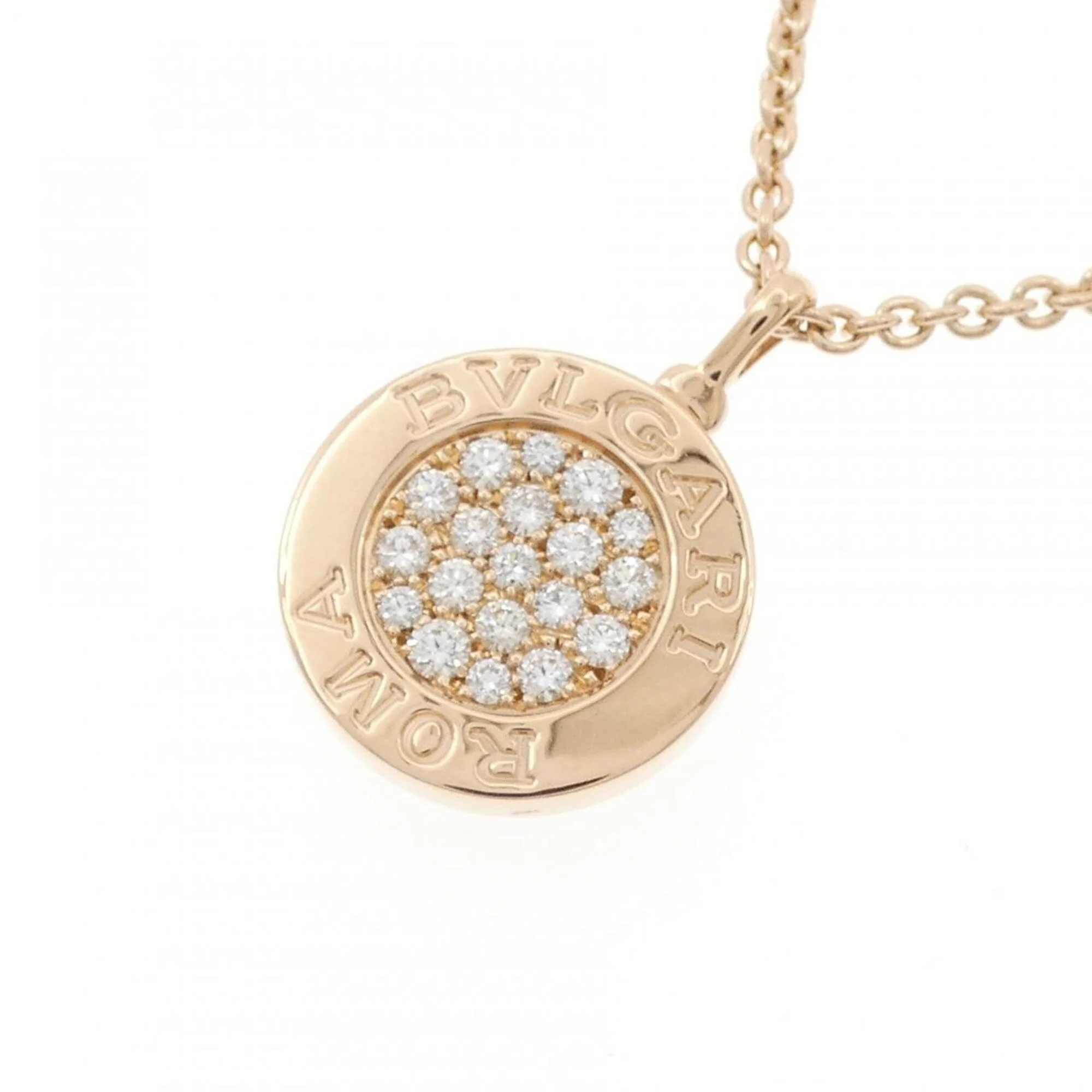 Pendant Necklace 18K Rose Gold with Diamond and Onyx - Image 4