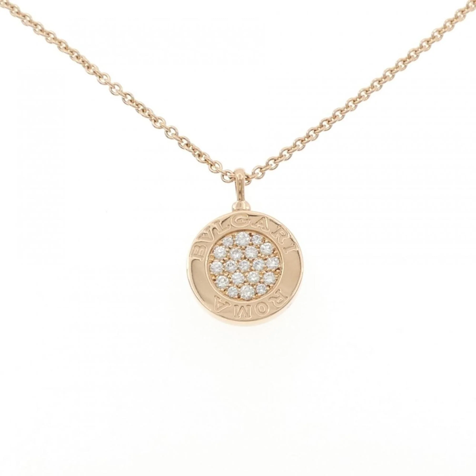 Pendant Necklace 18K Rose Gold with Diamond and Onyx - Image 6