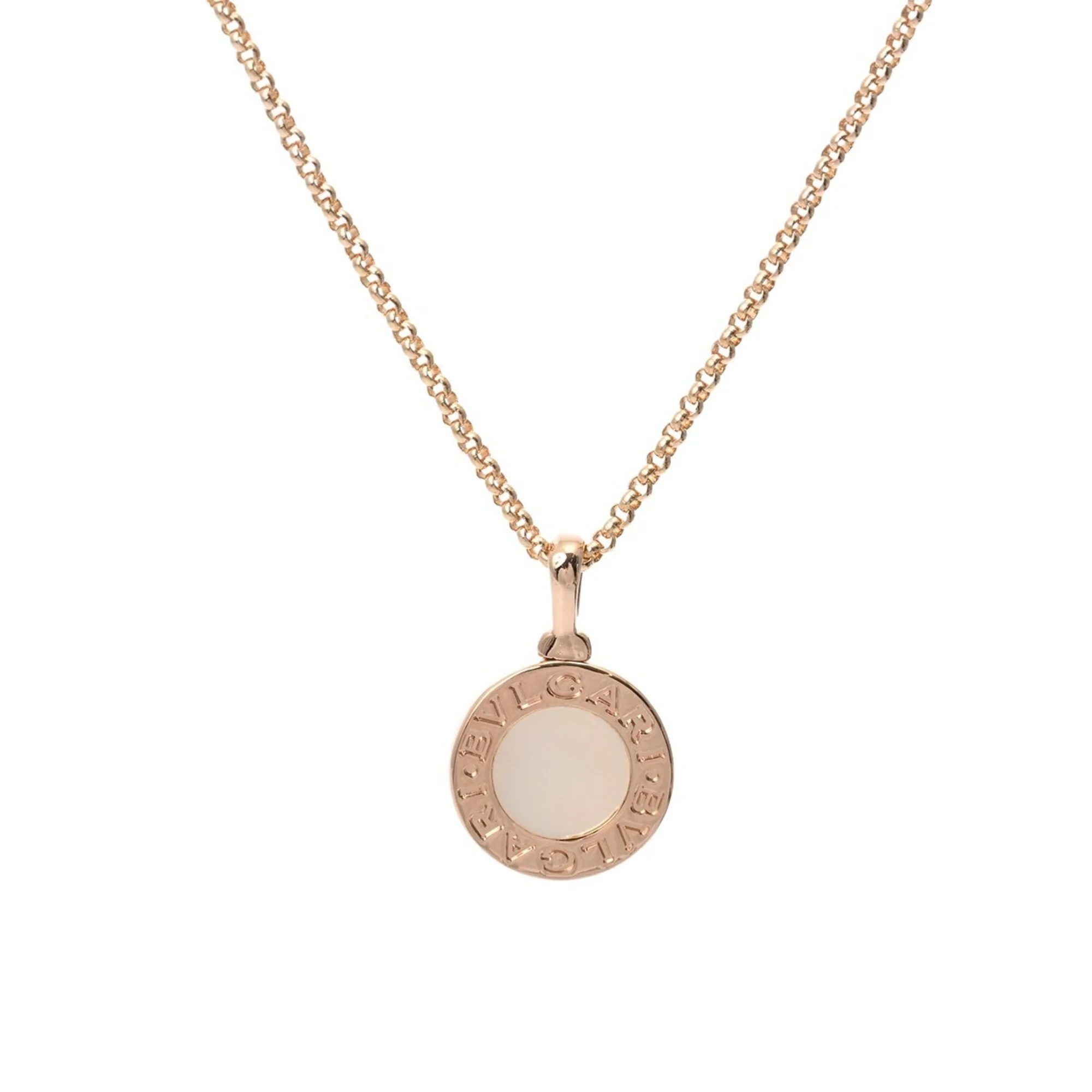 Pendant Necklace 18K Rose Gold with Shell - Image 2