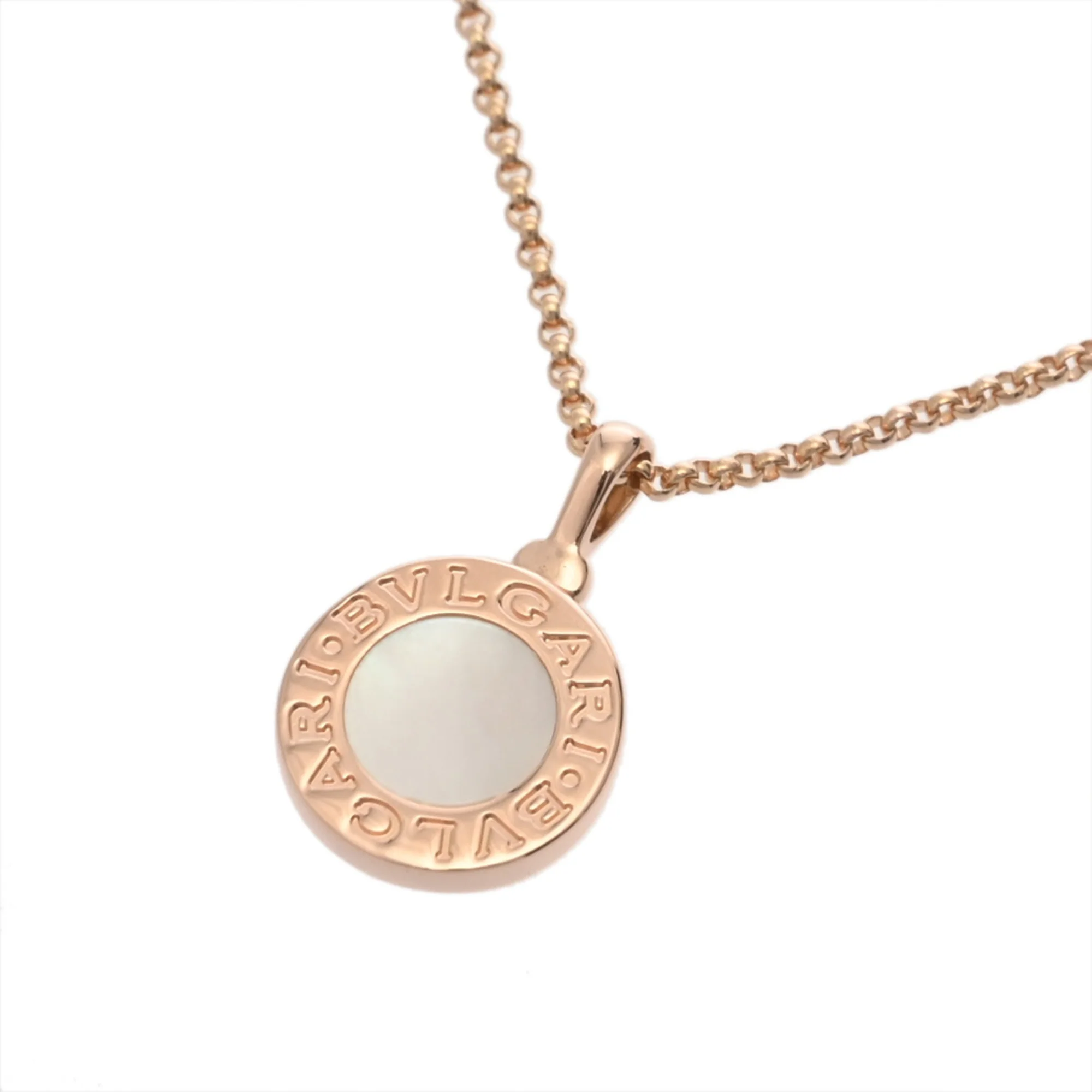 Pendant Necklace 18K Rose Gold with Shell - Image 8