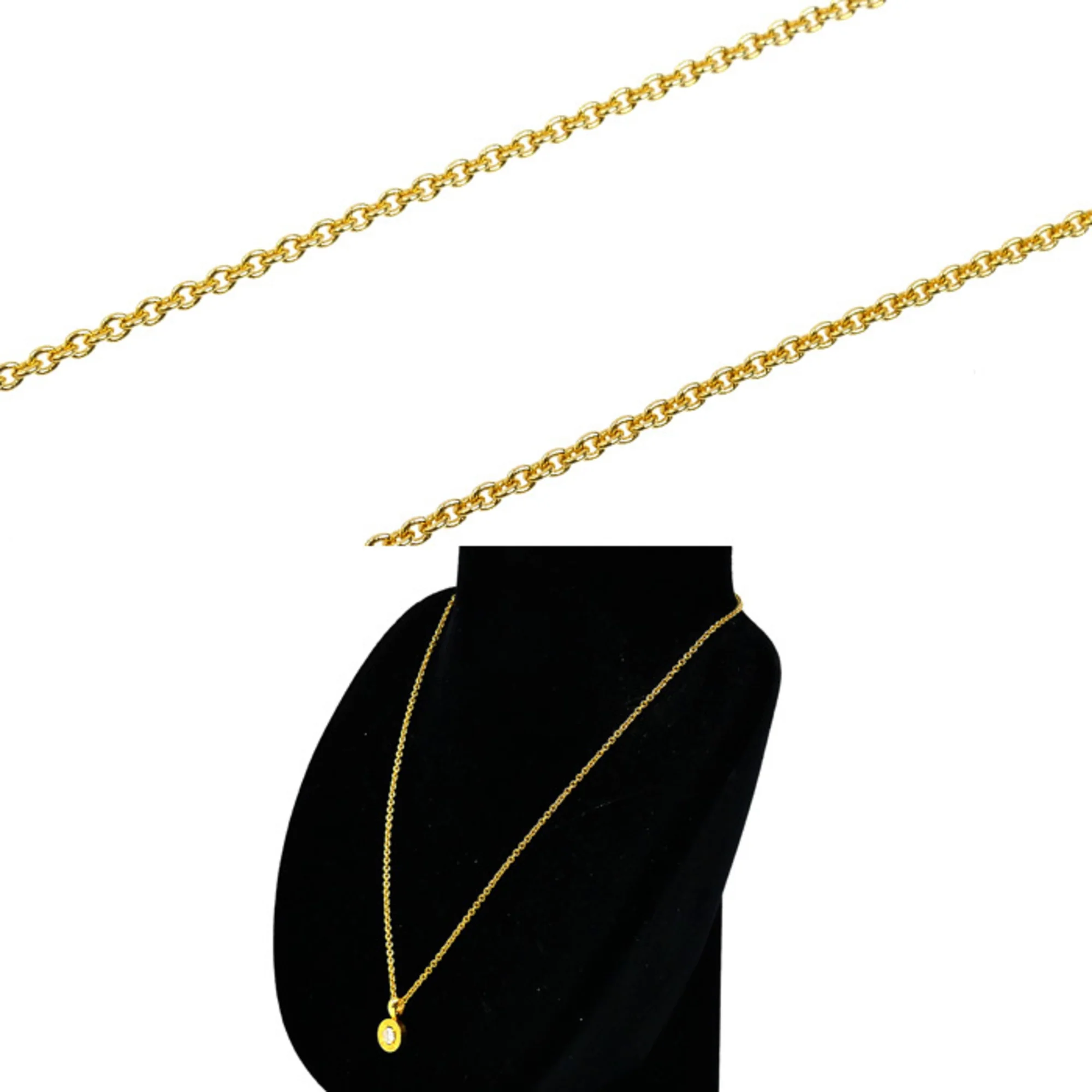 Pendant Necklace 18K Yellow Gold with Diamond - Image 4