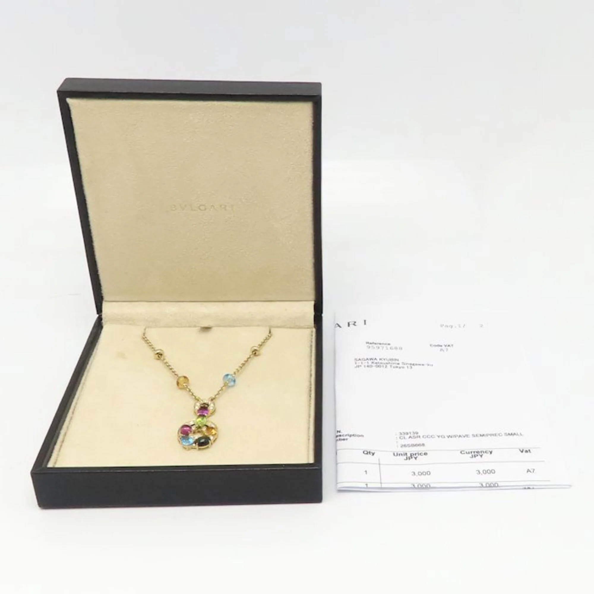 Pendant Necklace 18K Yellow Gold With Diamond And Amethyst And Citrine And Garnet And Peridot And Topaz And T - Image 6