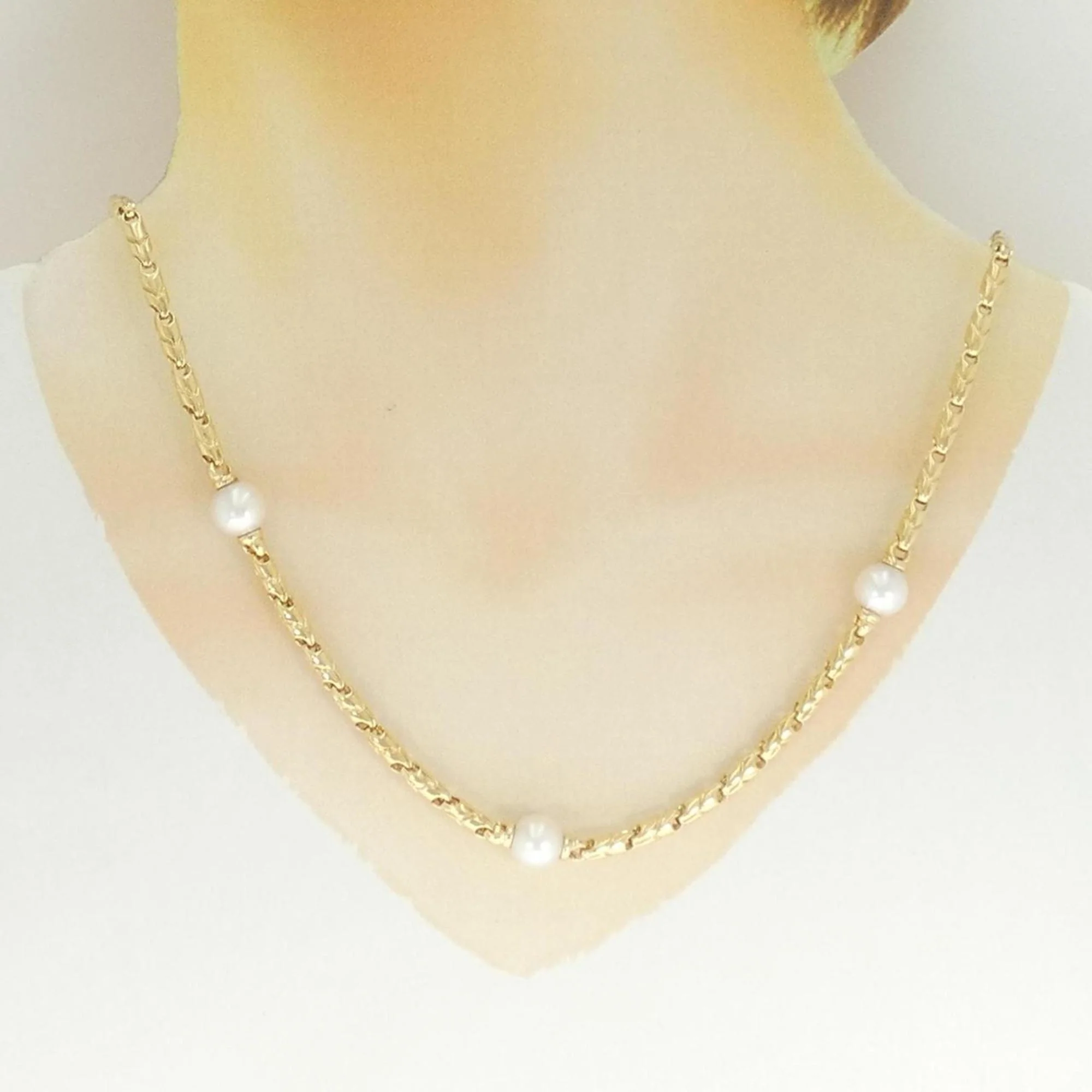 Pendant Necklace 18K Yellow Gold with Pearl - Image 5