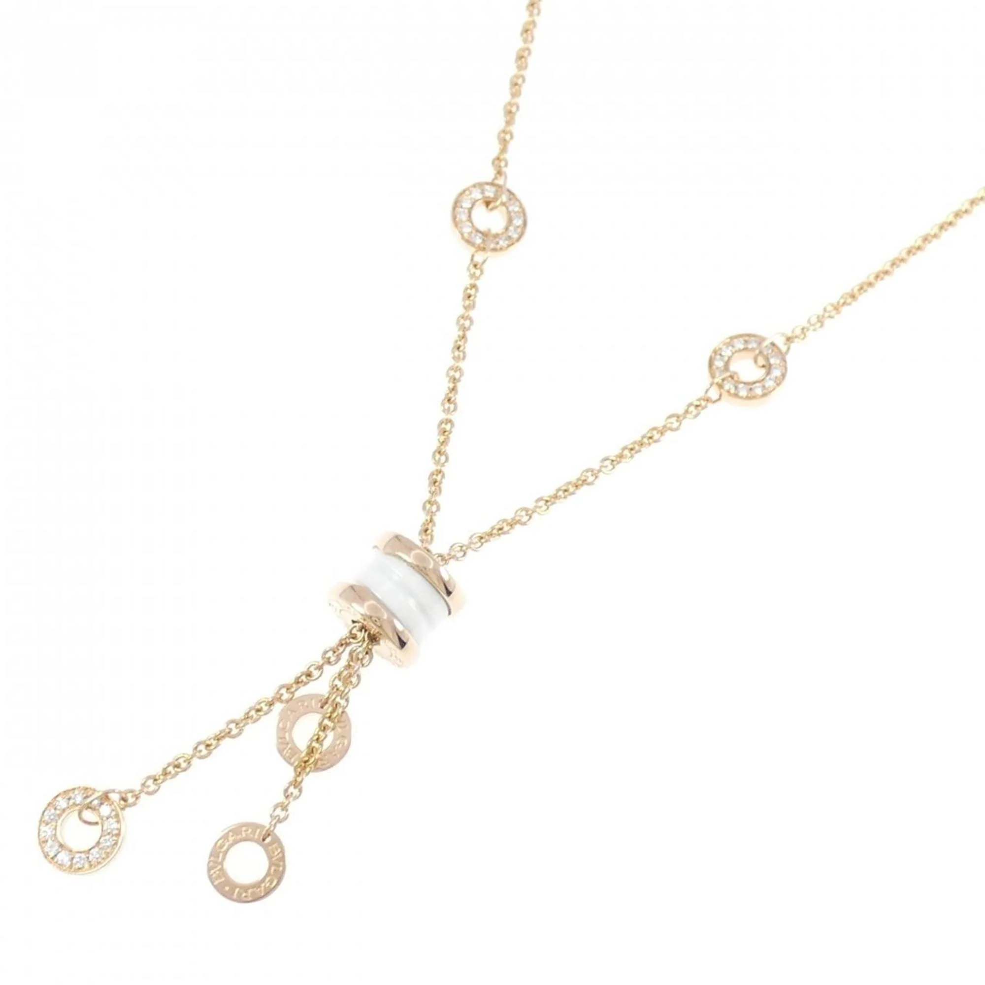 Pendant Necklace Ceramic and 18K Rose Gold with Diamond - Image 2