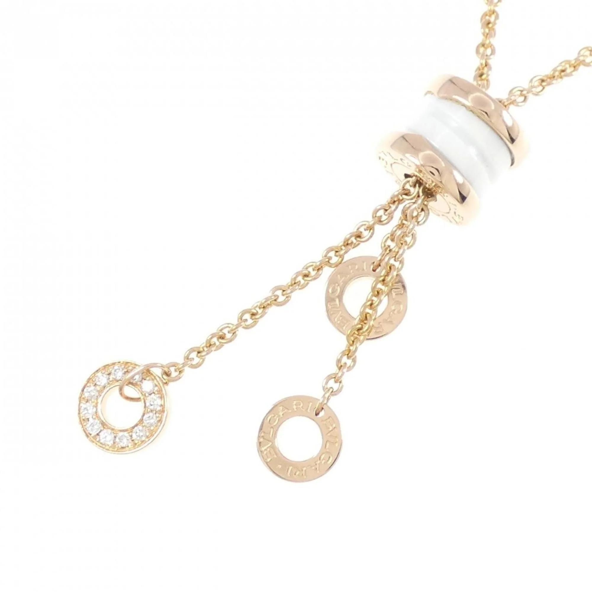 Pendant Necklace Ceramic and 18K Rose Gold with Diamond - Image 3