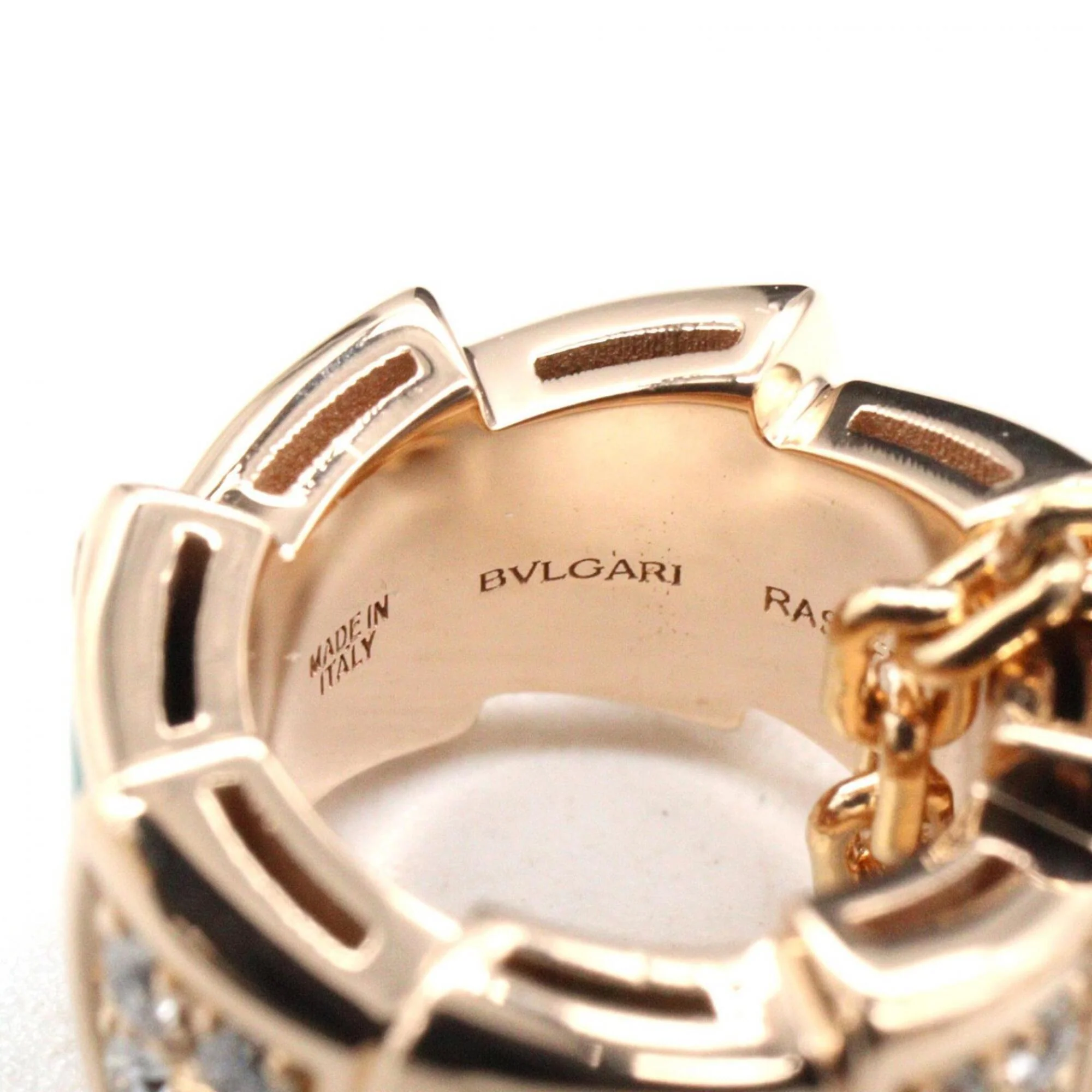 Serpenti Ring 18K Rose Gold with Diamonds - Image 5