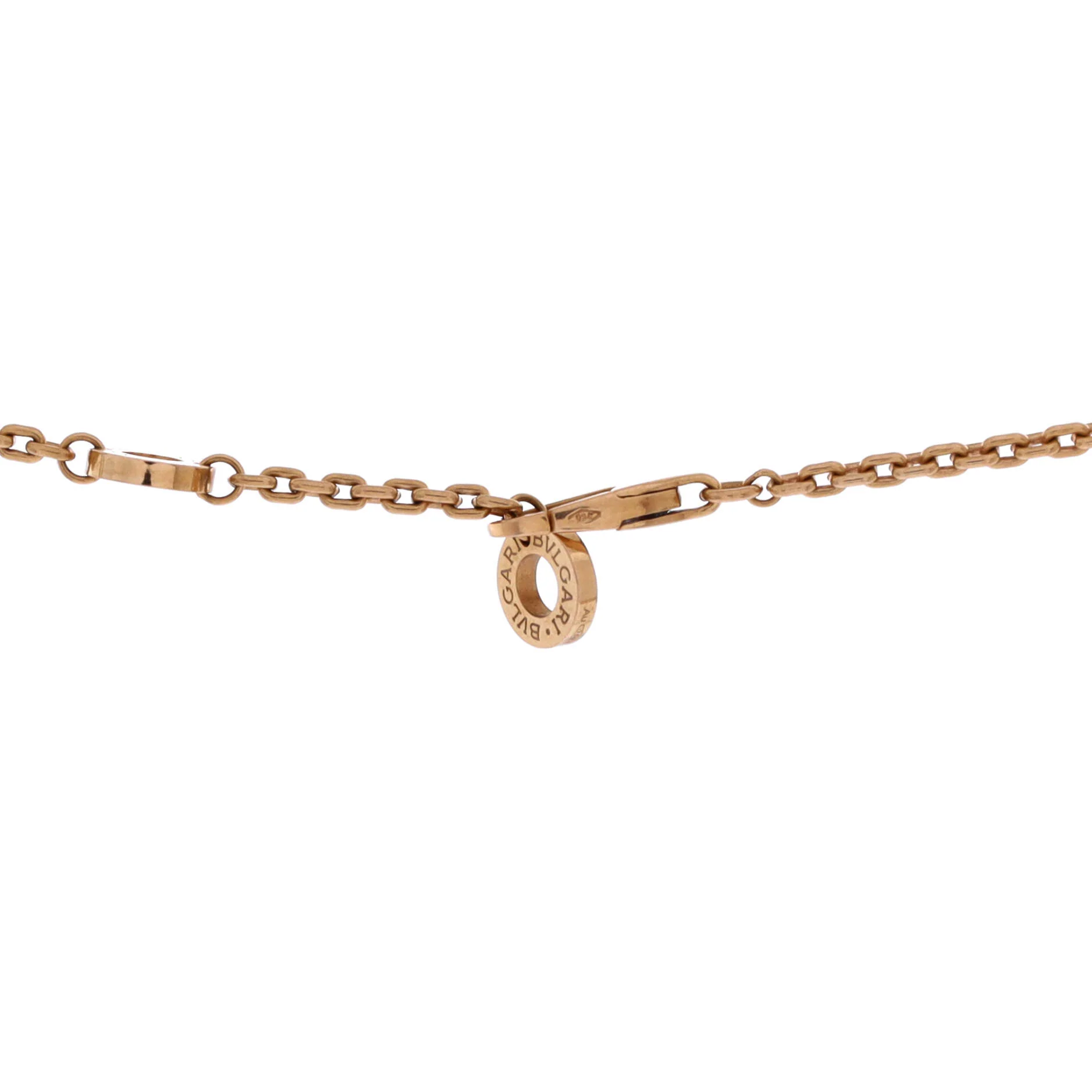 Serpenti Viper Pendant Necklace 18K Rose Gold with Carnelian and Diamonds - Image 3