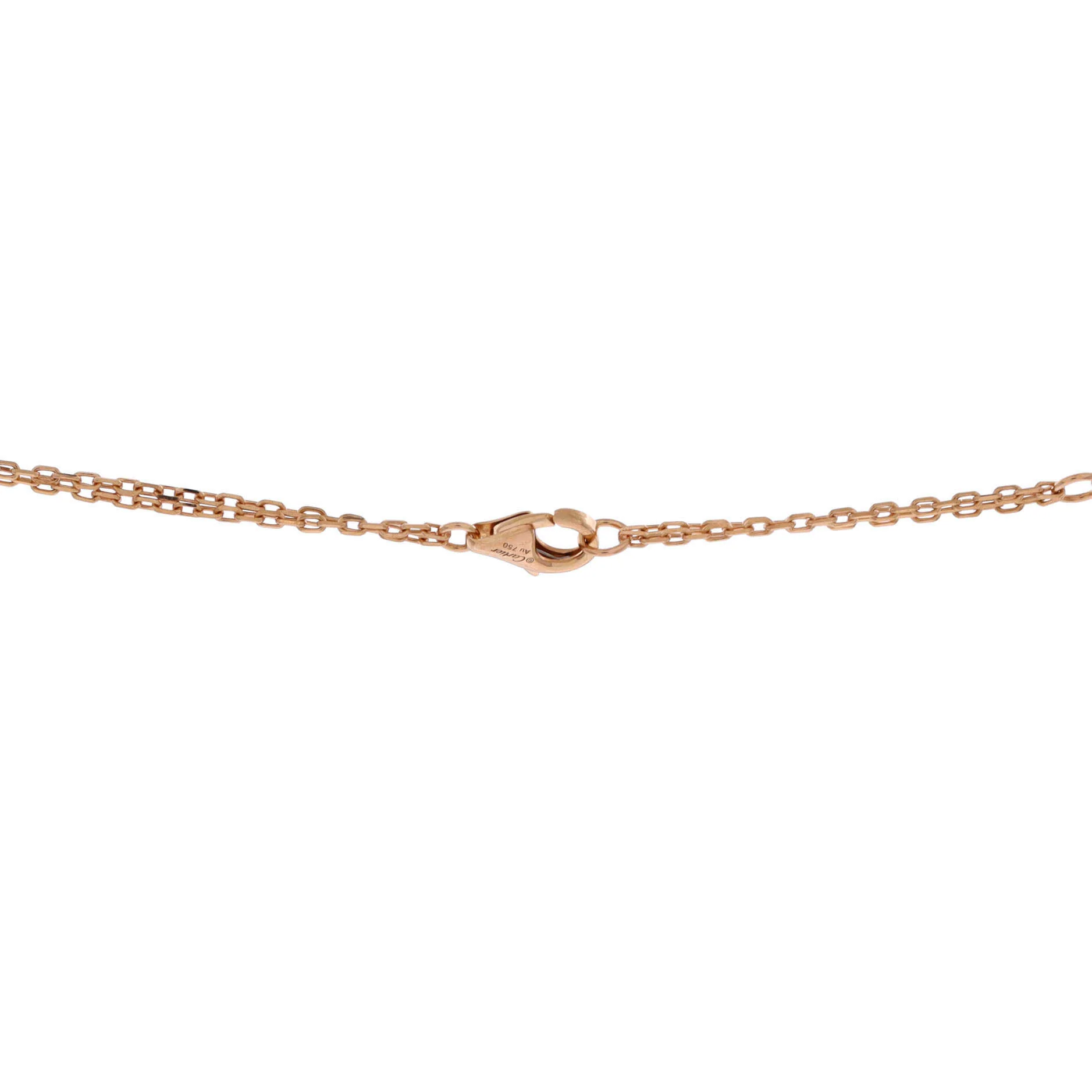 2 Diamonds Love Pendant Necklace 18K Rose Gold and Diamonds - Image 4