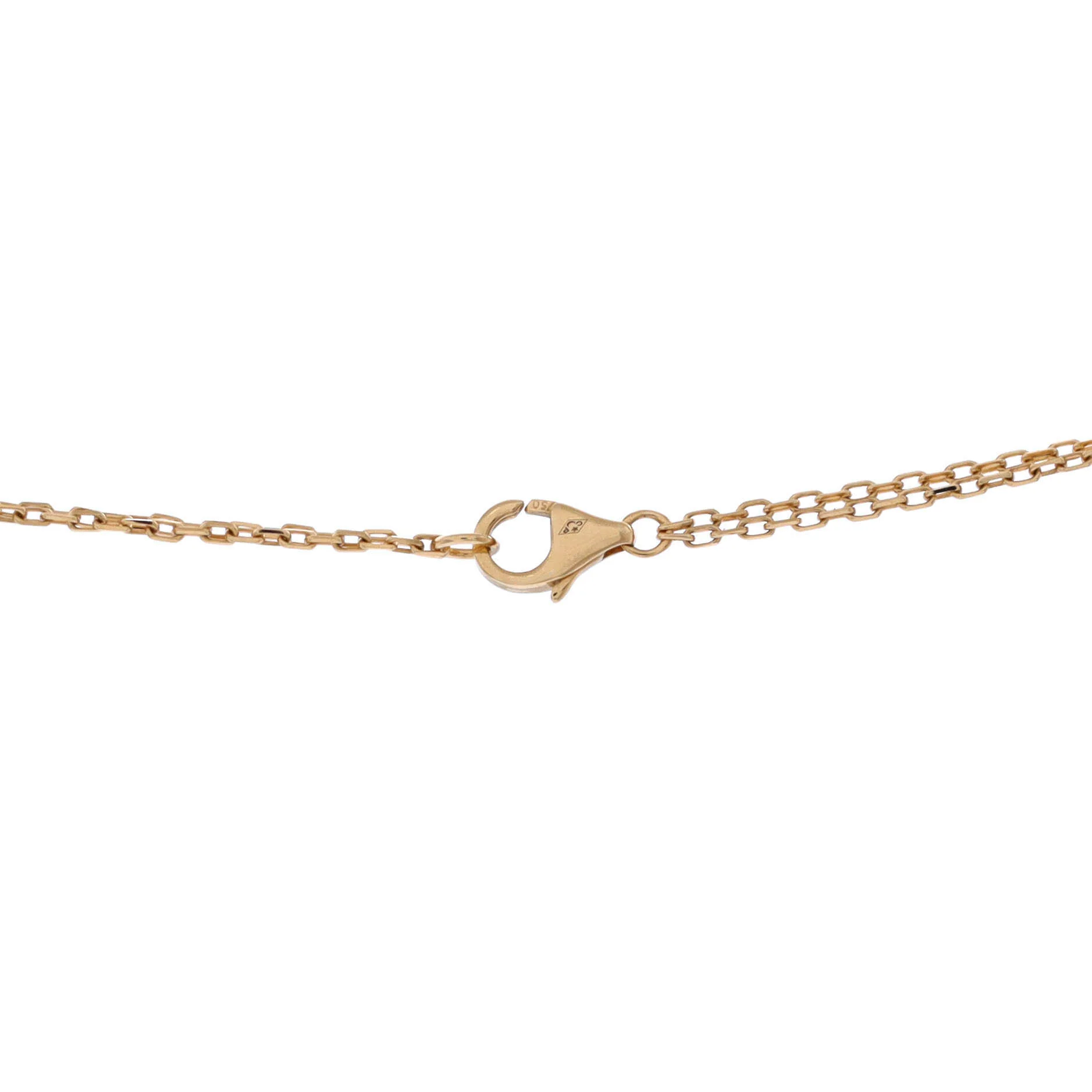 2 Diamonds Love Pendant Necklace 18K Yellow Gold and Diamonds - Image 4