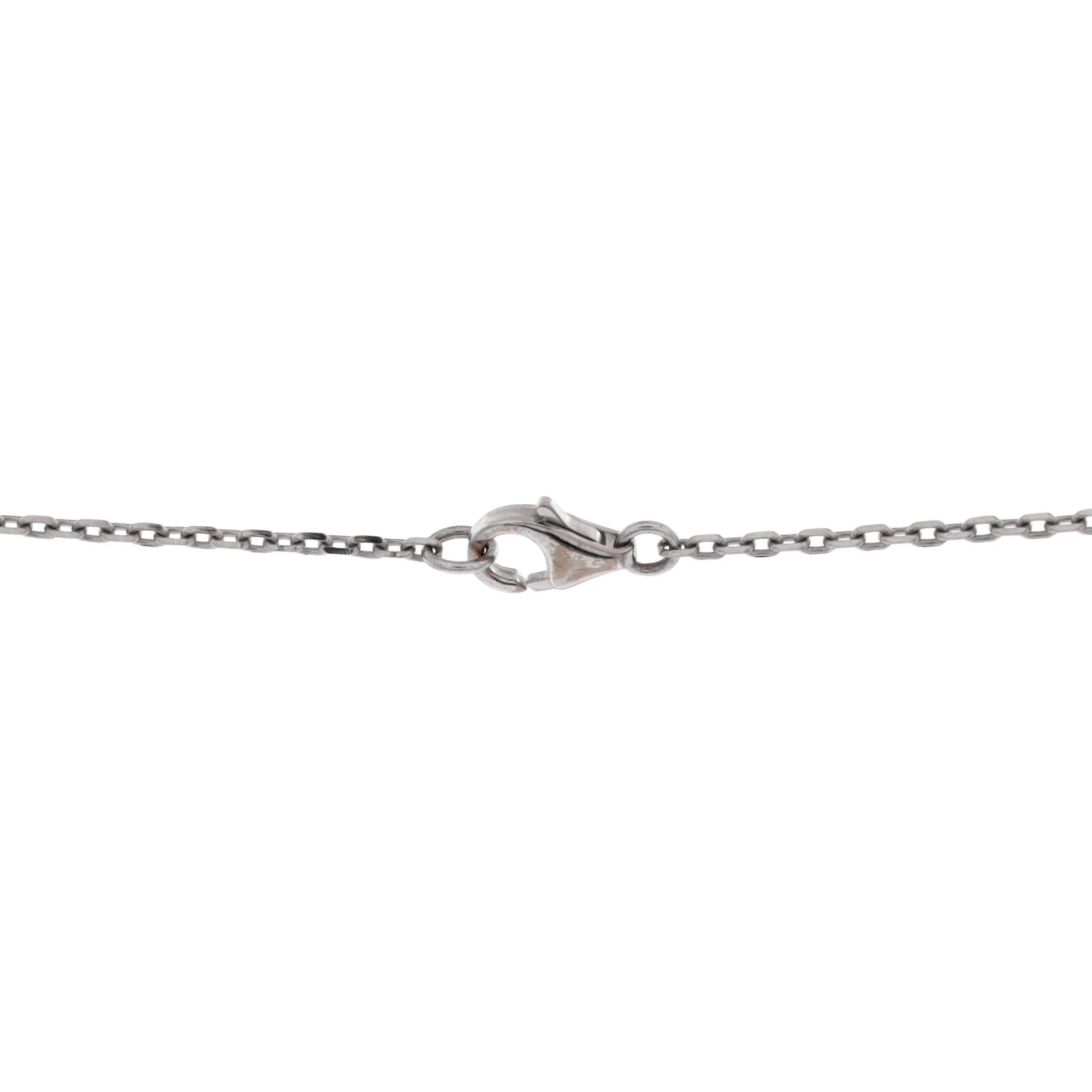 3 Diamonds Love Pendant Necklace 18K White Gold and Diamonds - Image 3