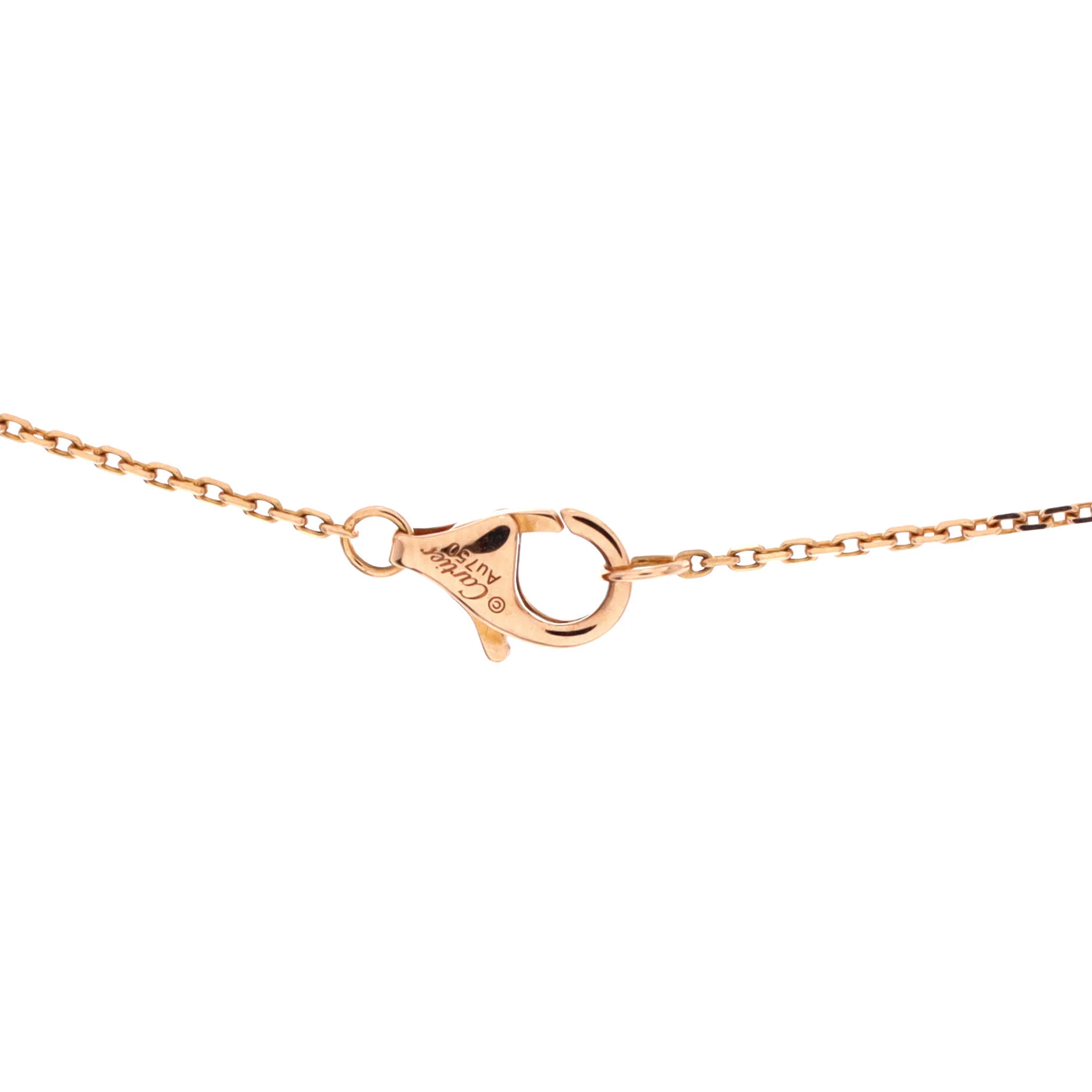 Amulette de Cartier Pendant Necklace 18K Rose Gold with Pink Opal and Diamond XS - Image 3