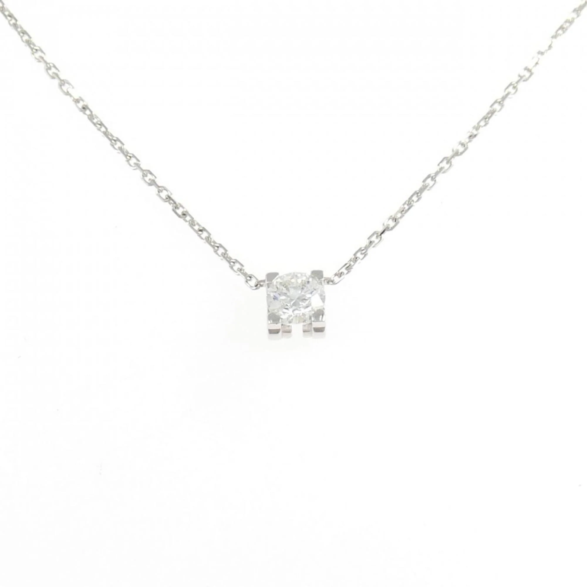 C de Cartier Pendant Necklace 18K White Gold