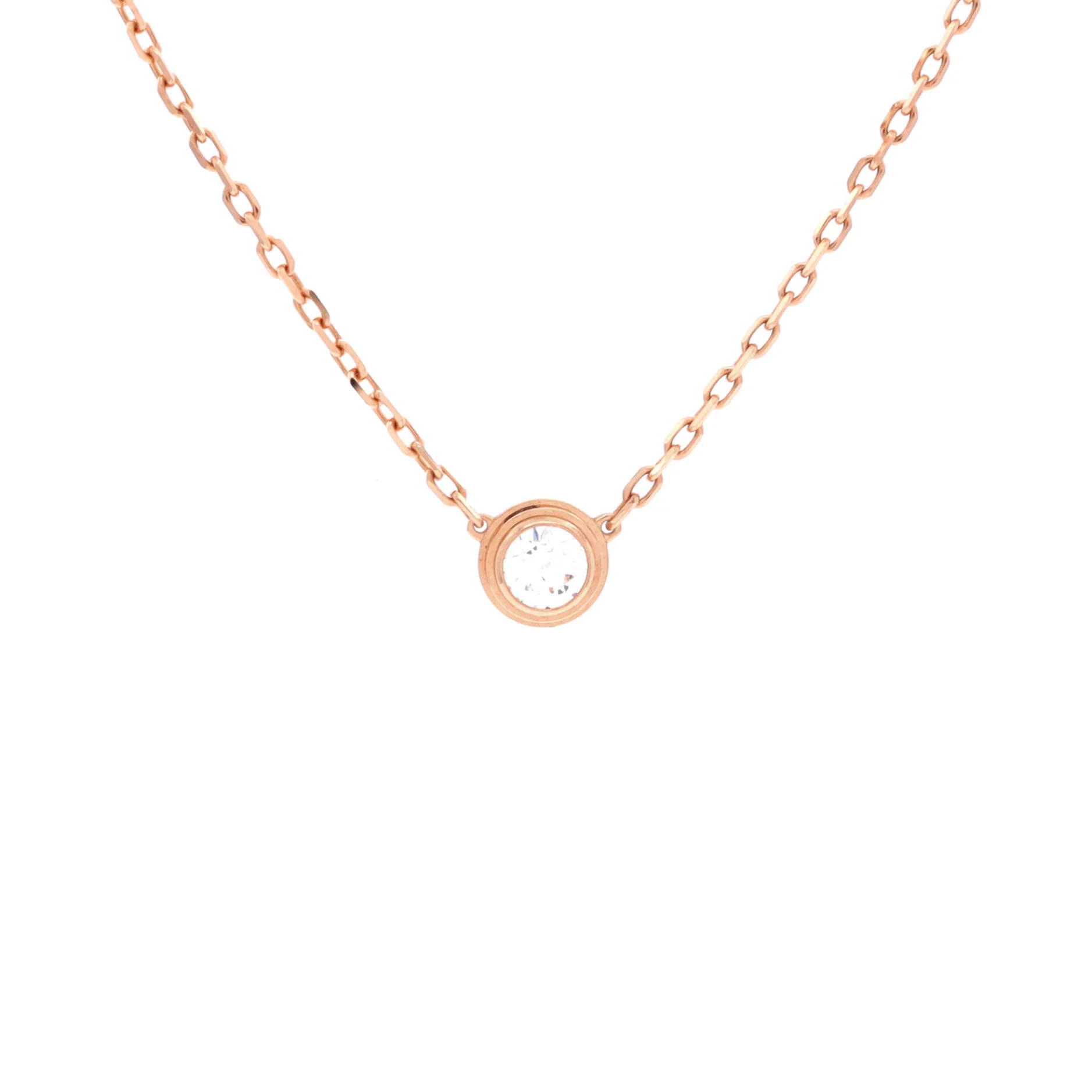Cartier D'Amour Pendant Necklace 18K Rose Gold with Diamond Large