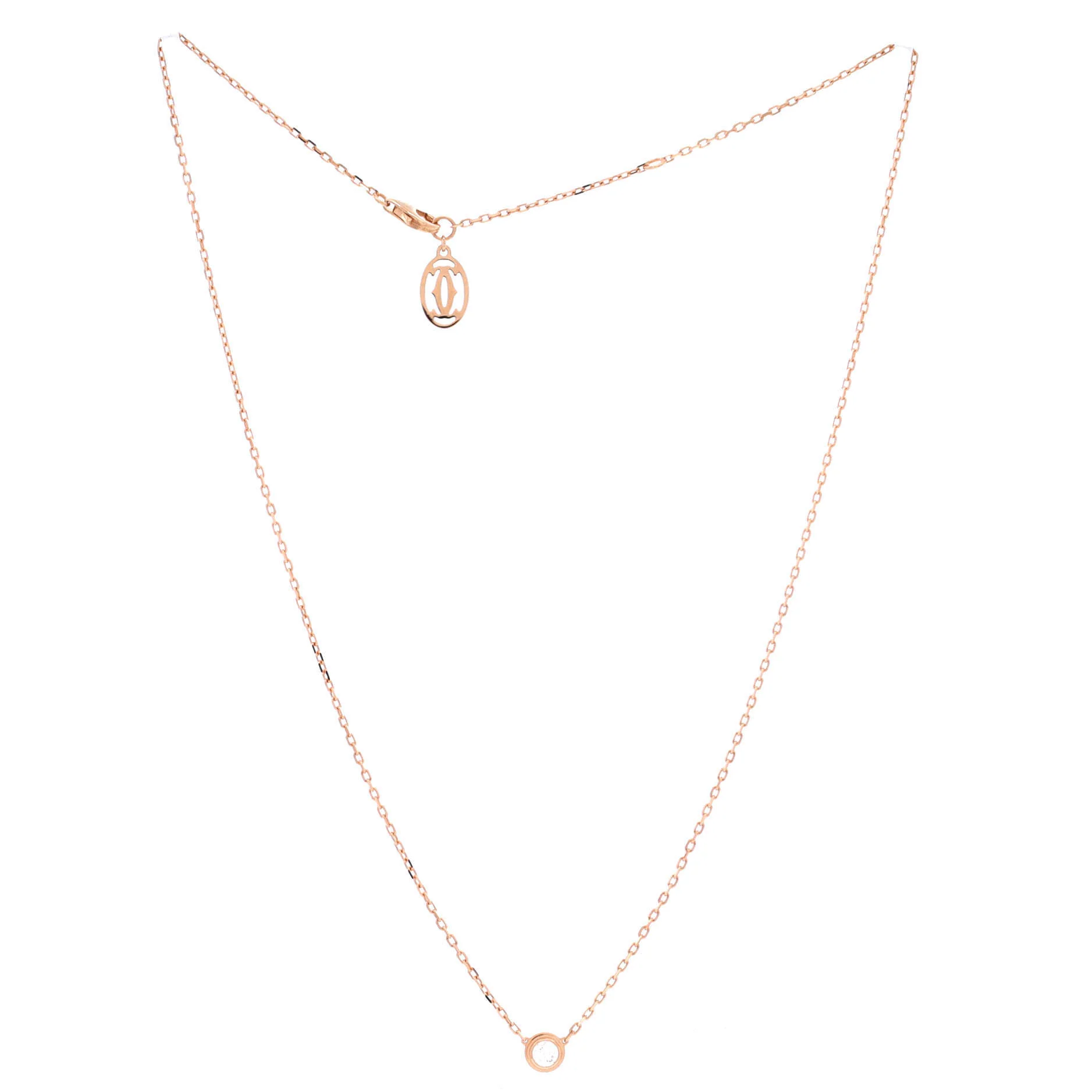 Cartier D'Amour Pendant Necklace 18K Rose Gold with Diamond Large - Image 3