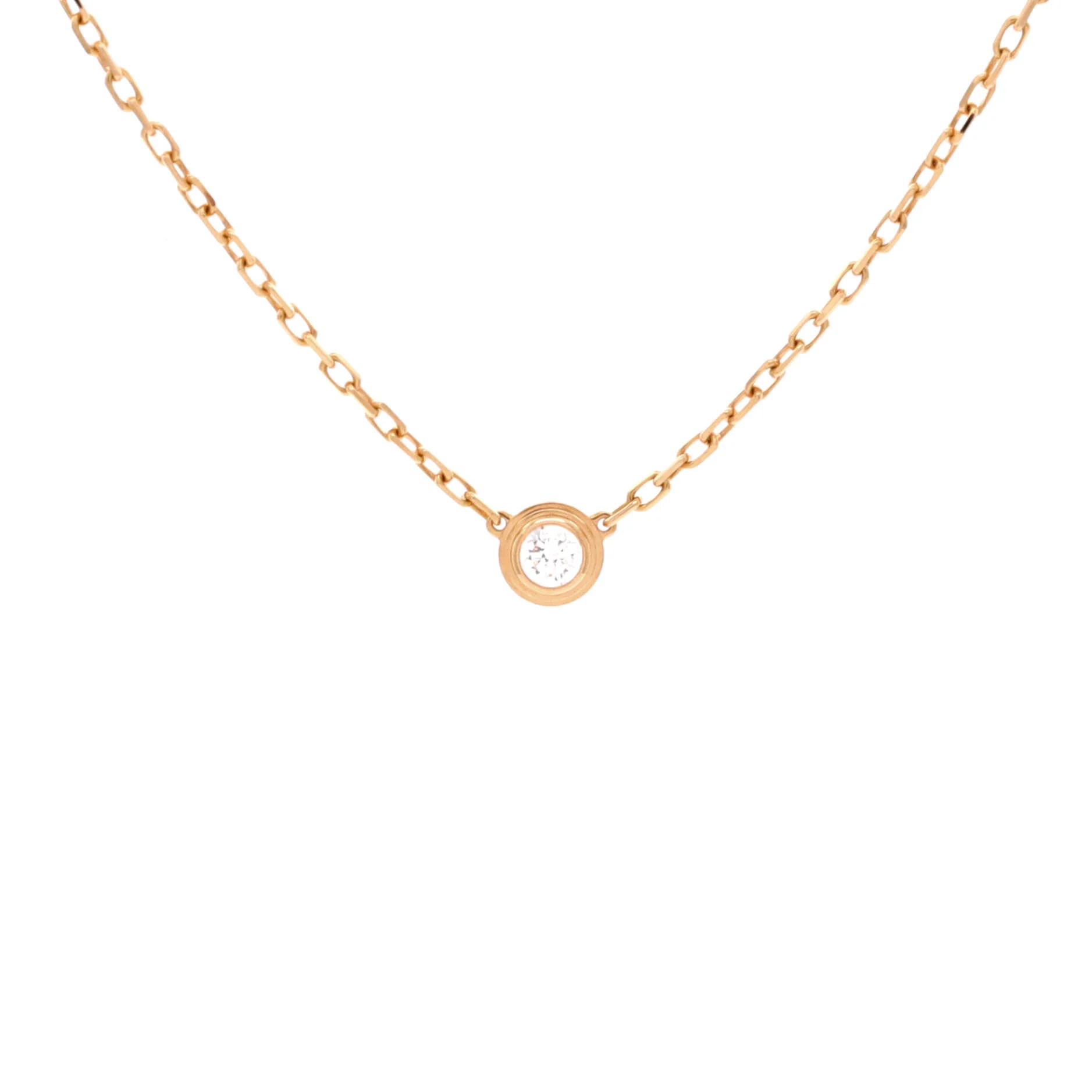 Cartier D'Amour Pendant Necklace 18K Rose Gold with Diamond Small
