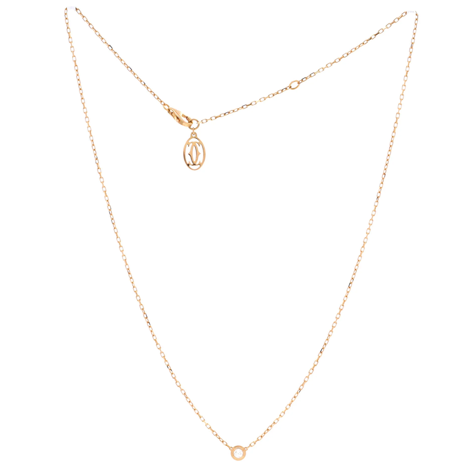 Cartier D'Amour Pendant Necklace 18K Rose Gold with Diamond Small - Image 2