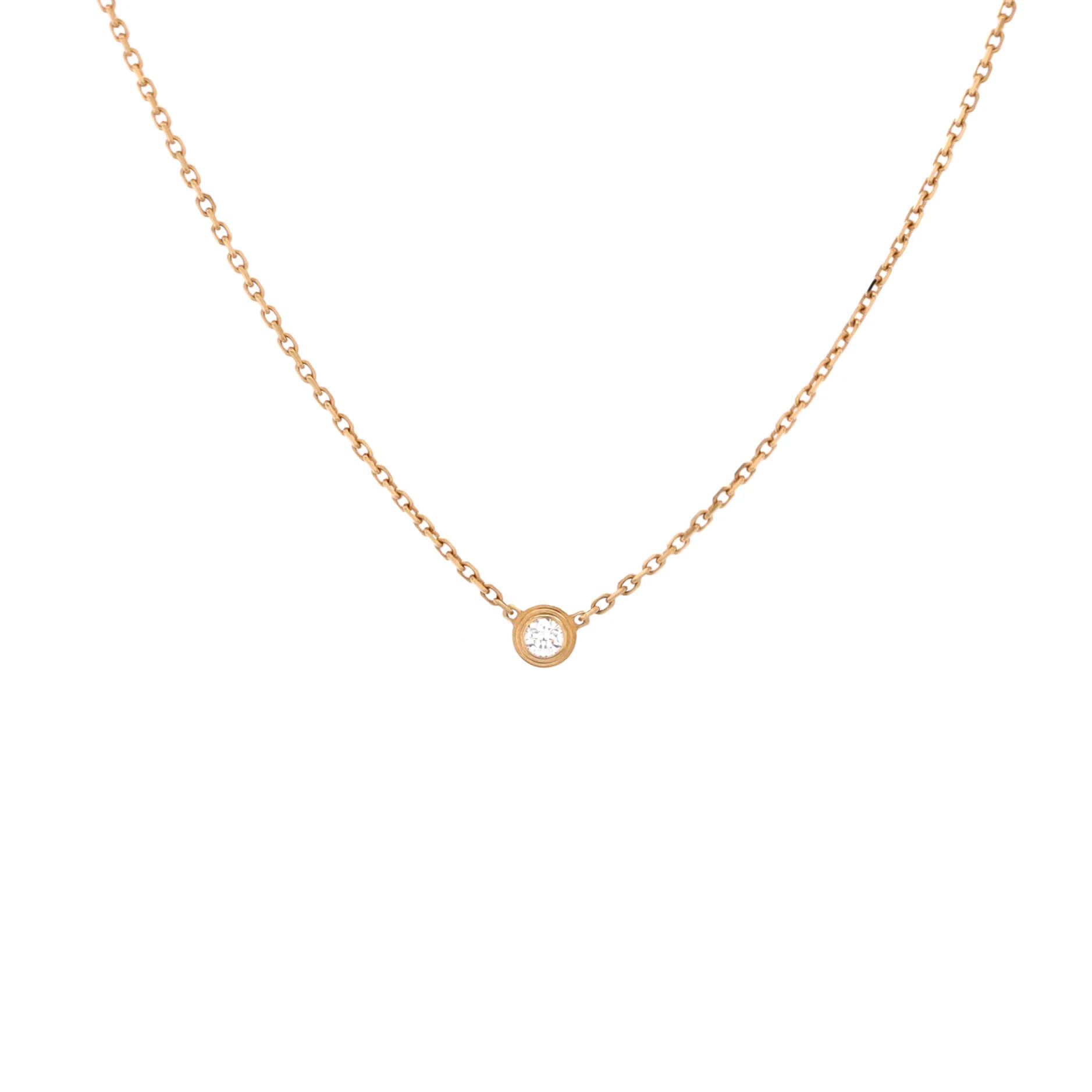 Cartier D'Amour Pendant Necklace 18K Yellow Gold and Diamond XS