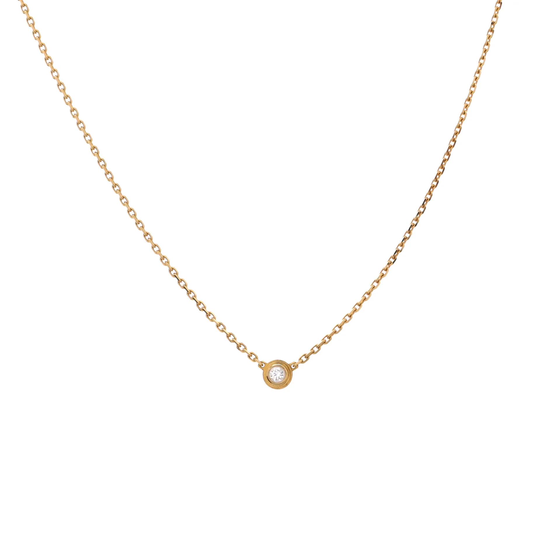 Cartier D'Amour Pendant Necklace 18K Yellow Gold and Diamond XS