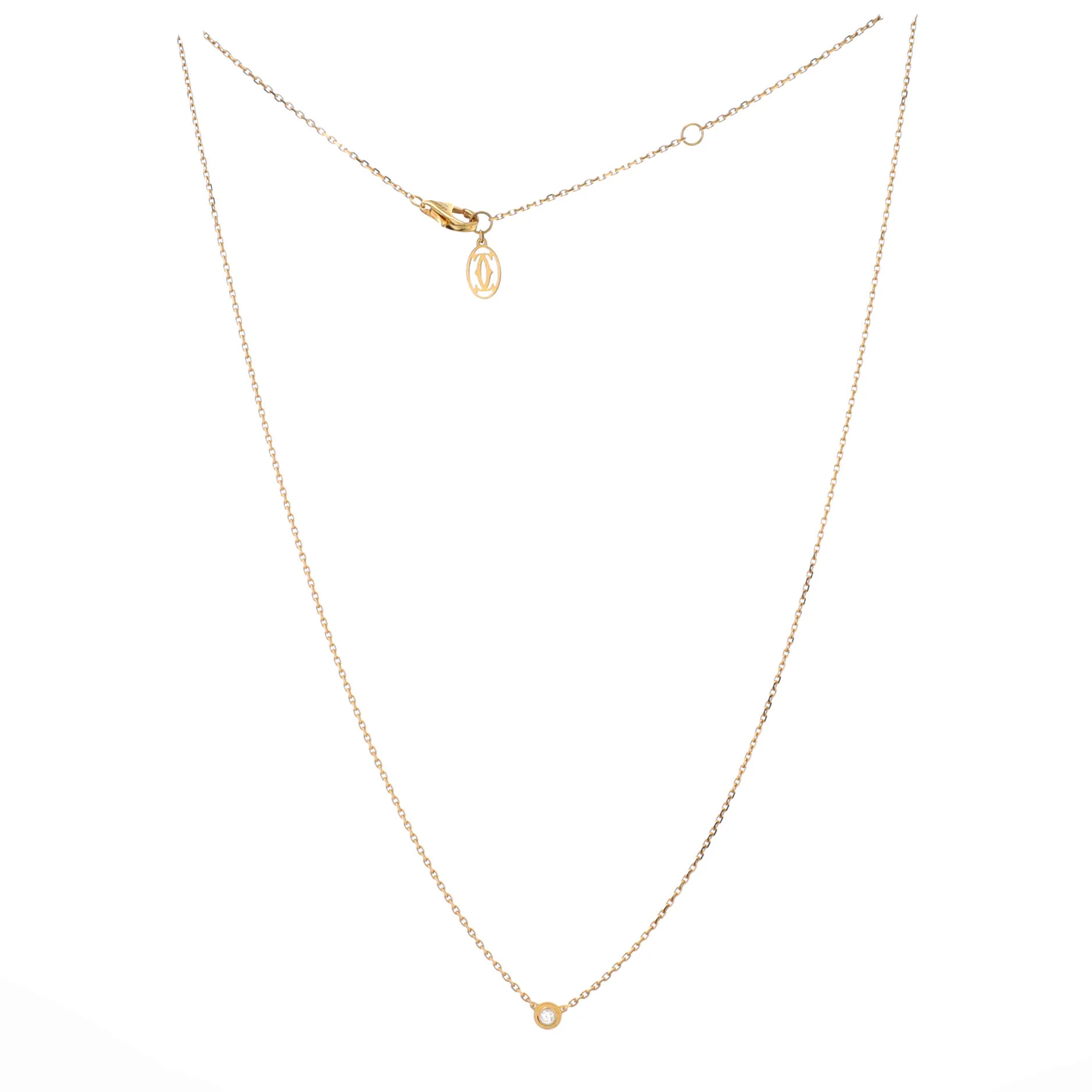 Cartier D'Amour Pendant Necklace 18K Yellow Gold and Diamond XS - Image 2