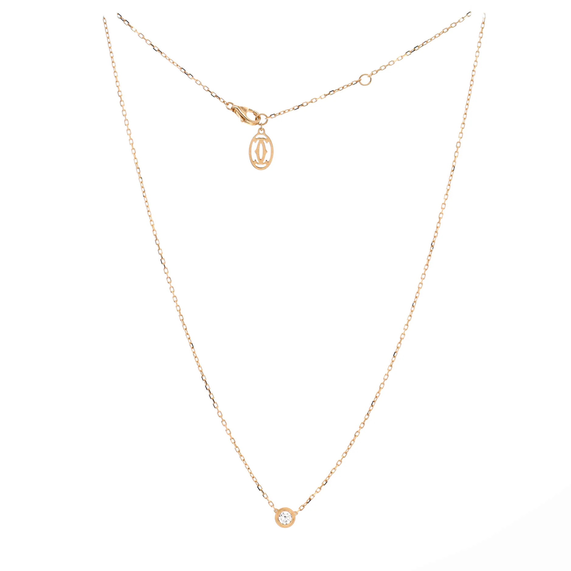 Cartier D'Amour Pendant Necklace 18K Yellow Gold with Diamond Large - Image 3