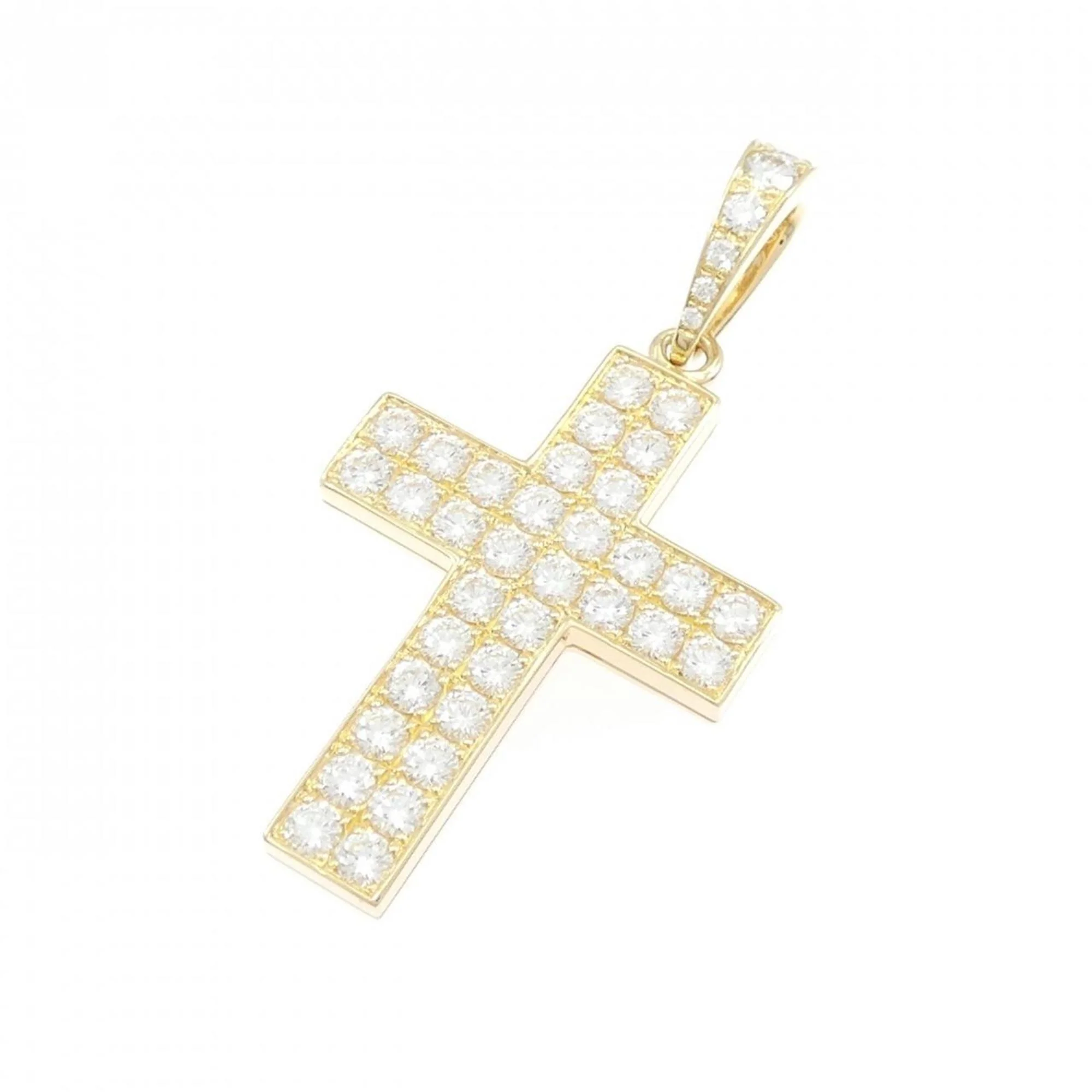 Croix en Moi Pendant Necklace 18K Yellow Gold with Diamond