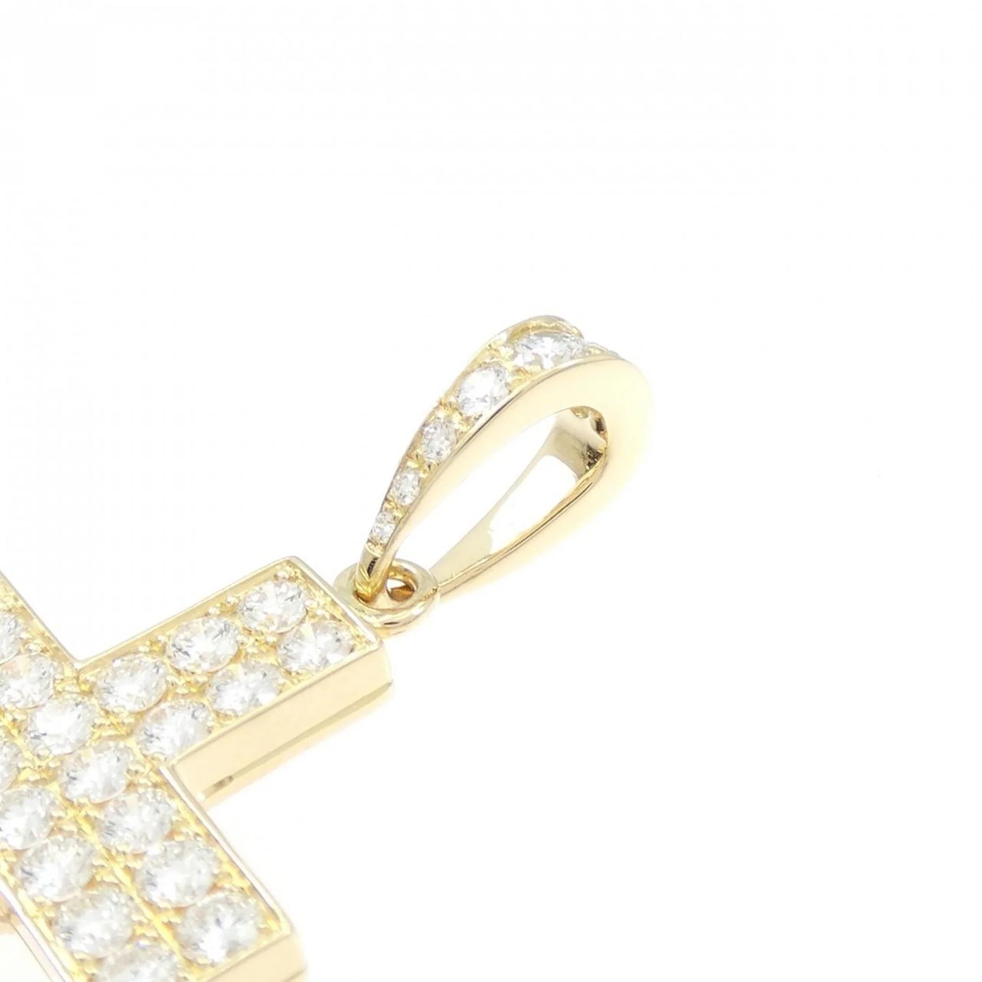 Croix en Moi Pendant Necklace 18K Yellow Gold with Diamond - Image 3
