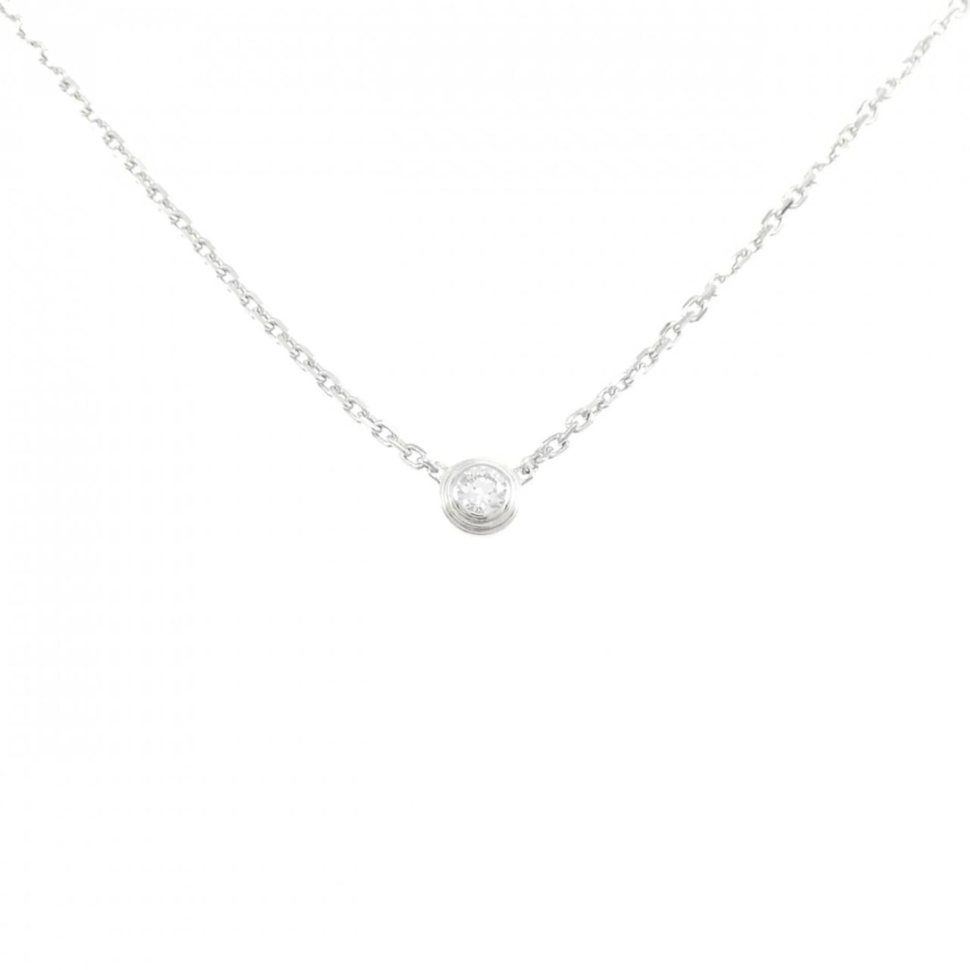 Damour Pendant Necklace 18K White Gold