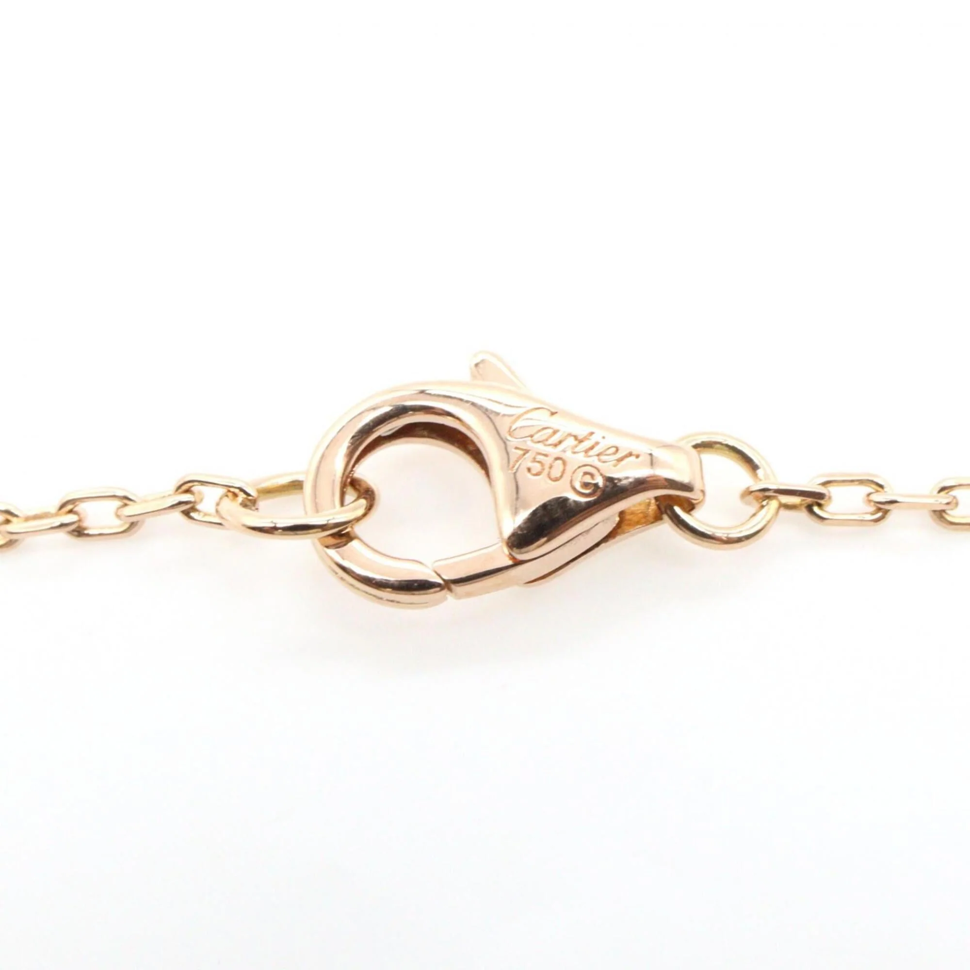 Double C Pendant Necklace 18K Rose Gold with Diamond - Image 3