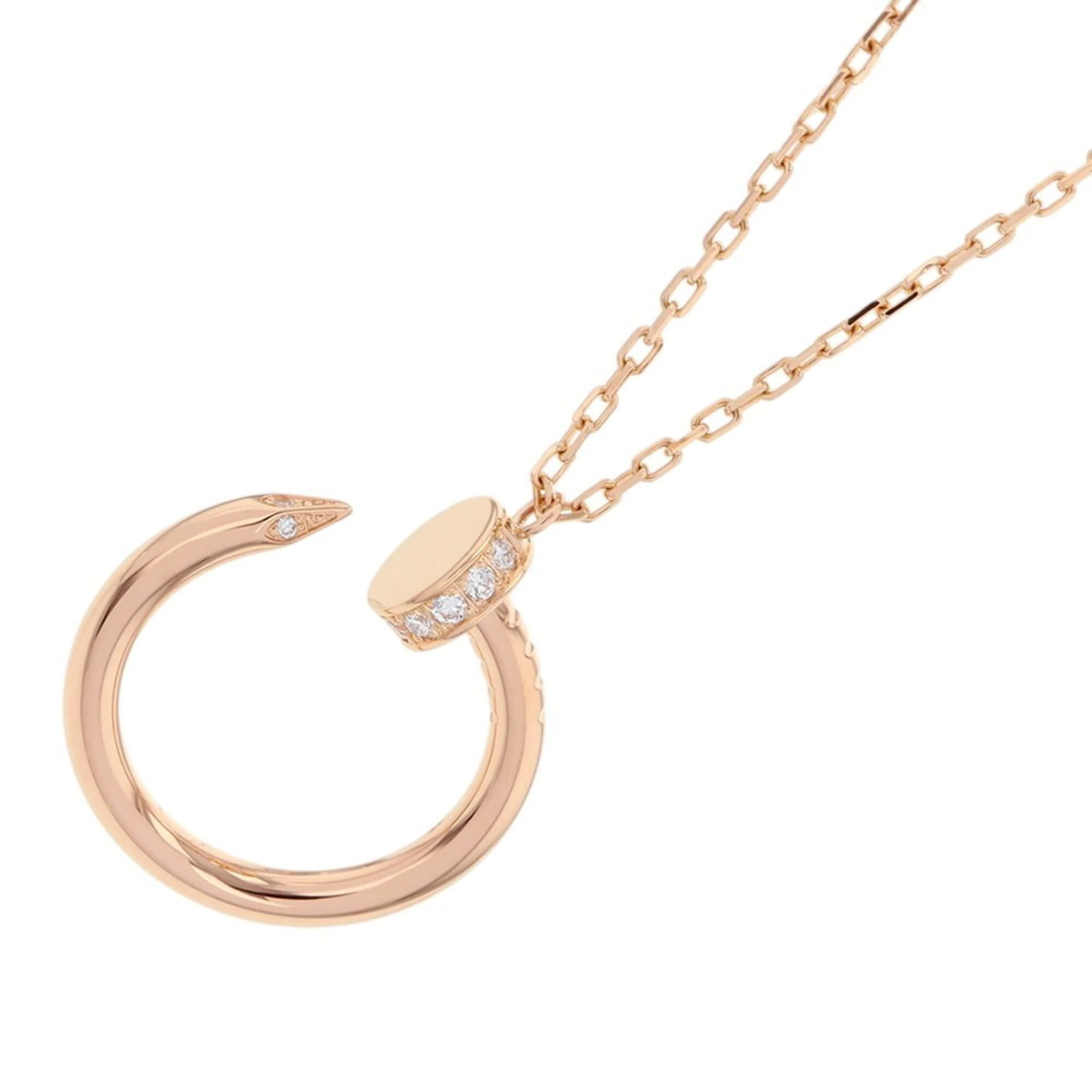 Juste un Clou Pendant Necklace 18K Rose Gold with 14 Diamonds