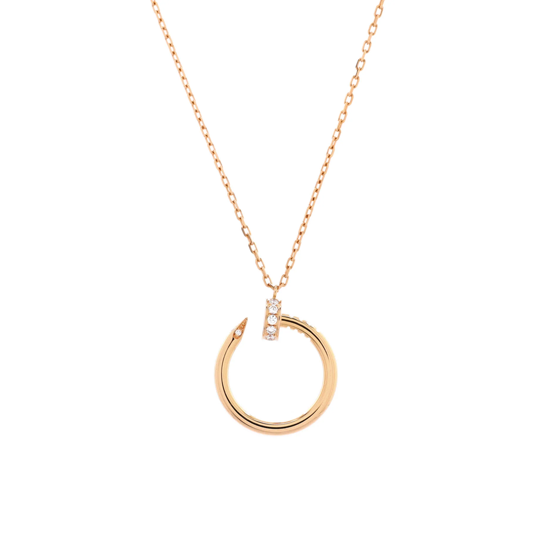 Juste un Clou Pendant Necklace 18K Rose Gold with Diamonds
