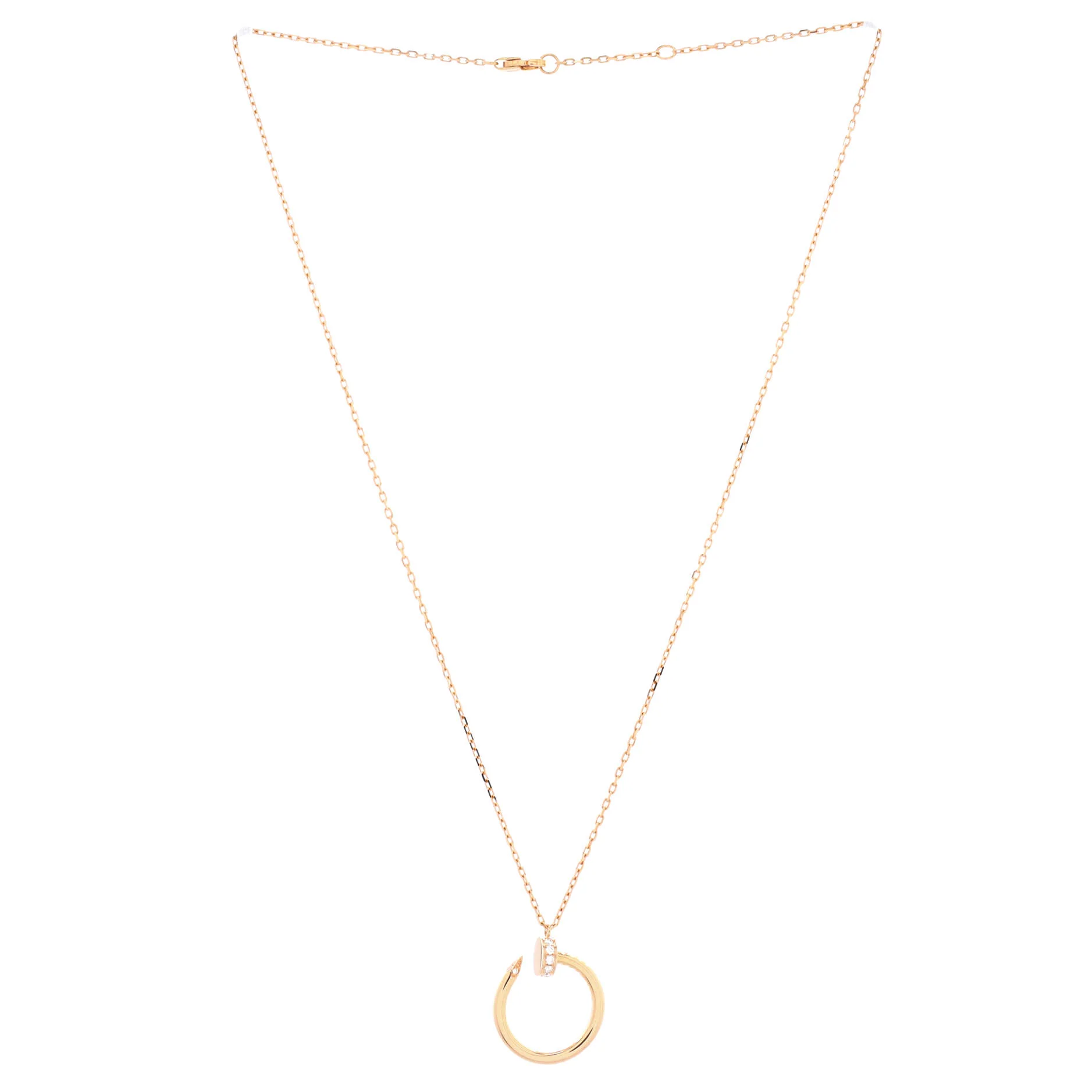Juste un Clou Pendant Necklace 18K Rose Gold with Diamonds - Image 2