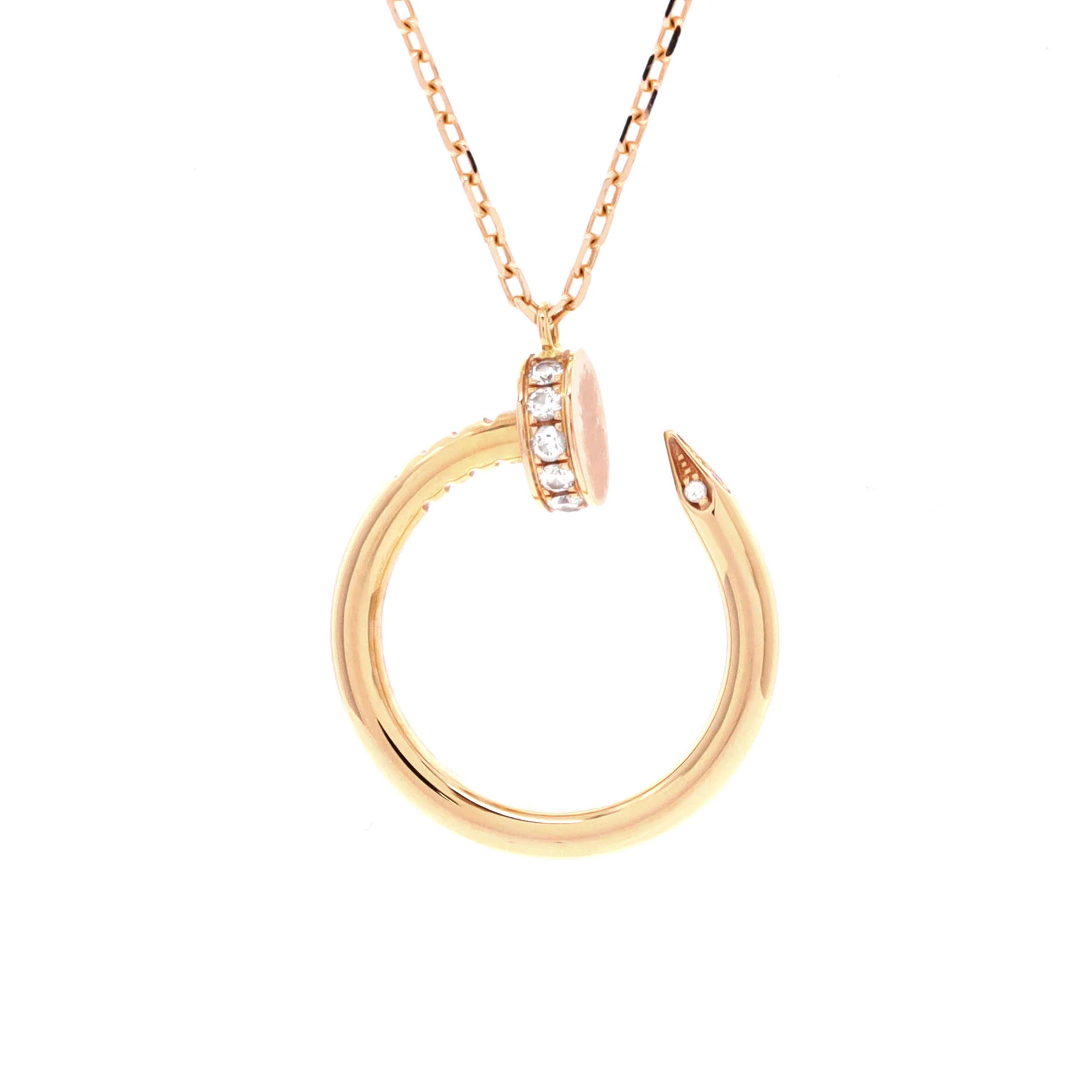 Juste un Clou Pendant Necklace 18K Rose Gold with Diamonds