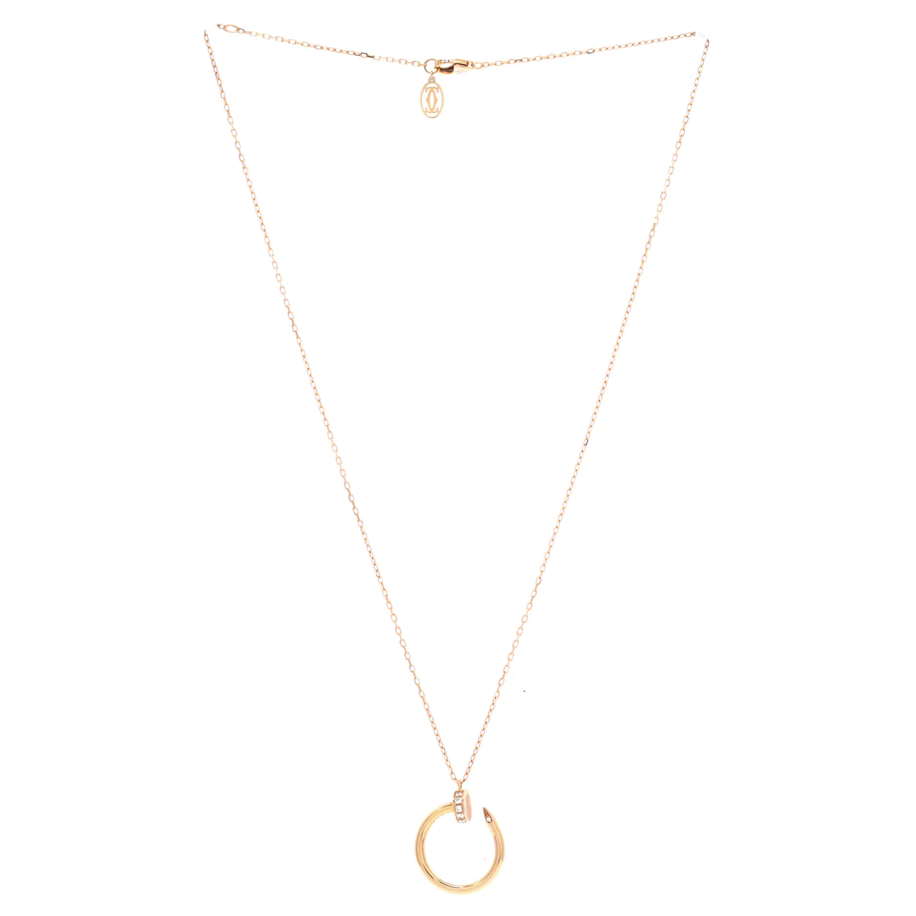 Juste un Clou Pendant Necklace 18K Rose Gold with Diamonds - Image 3