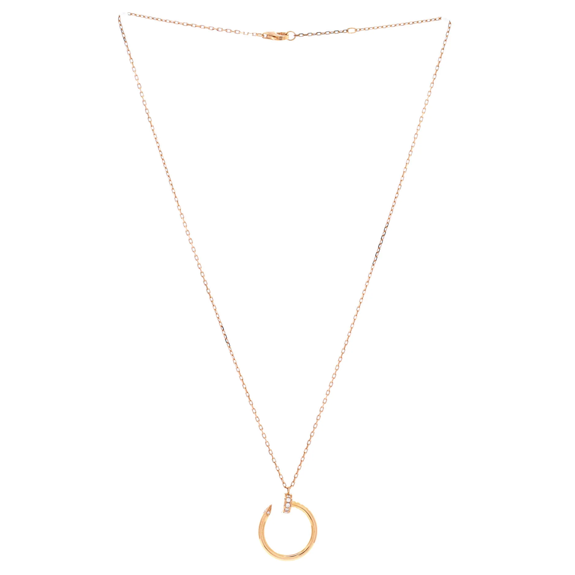 Juste un Clou Pendant Necklace 18K Rose Gold with Diamonds - Image 3