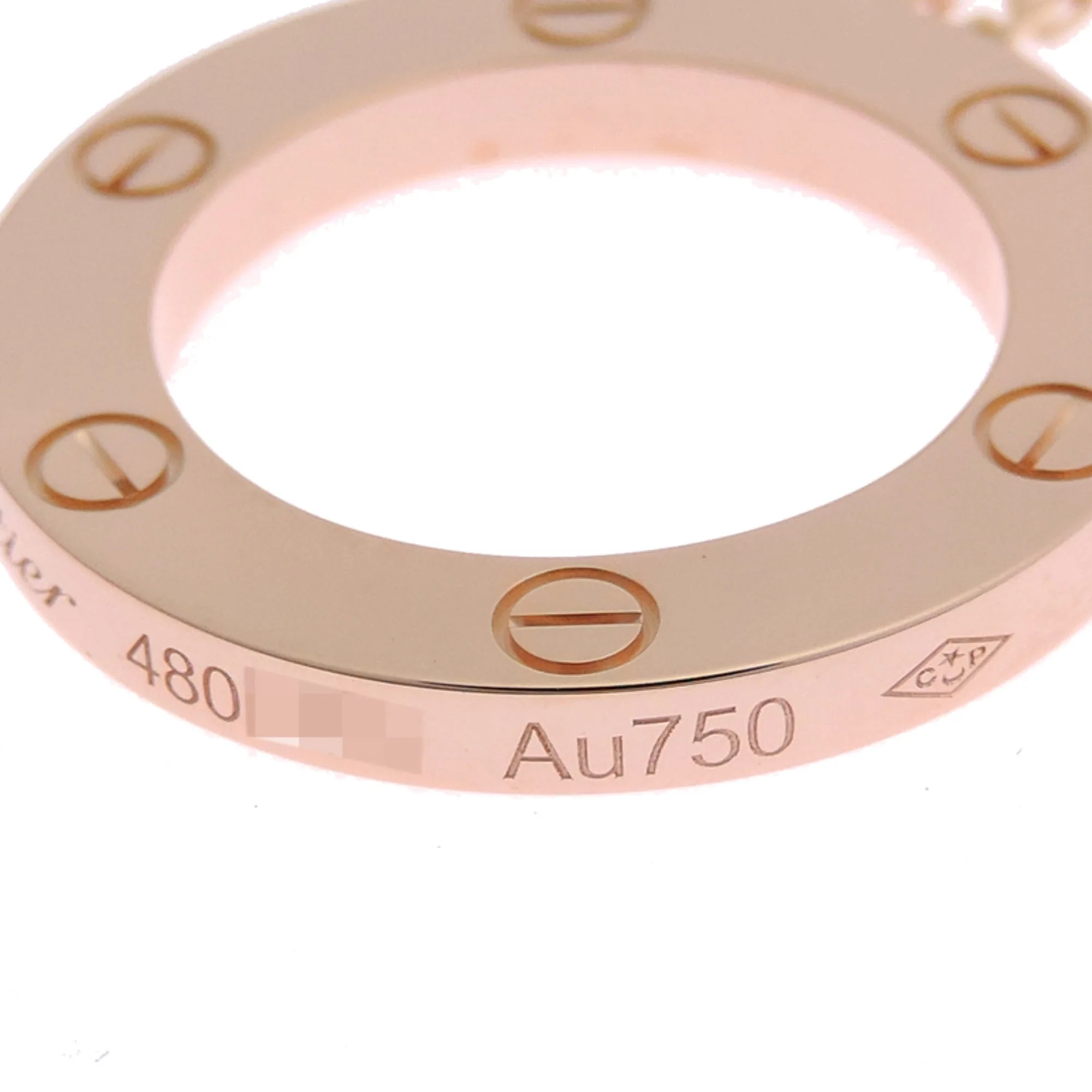 Love Circle Pendant Necklace 18K Rose Gold - Image 5