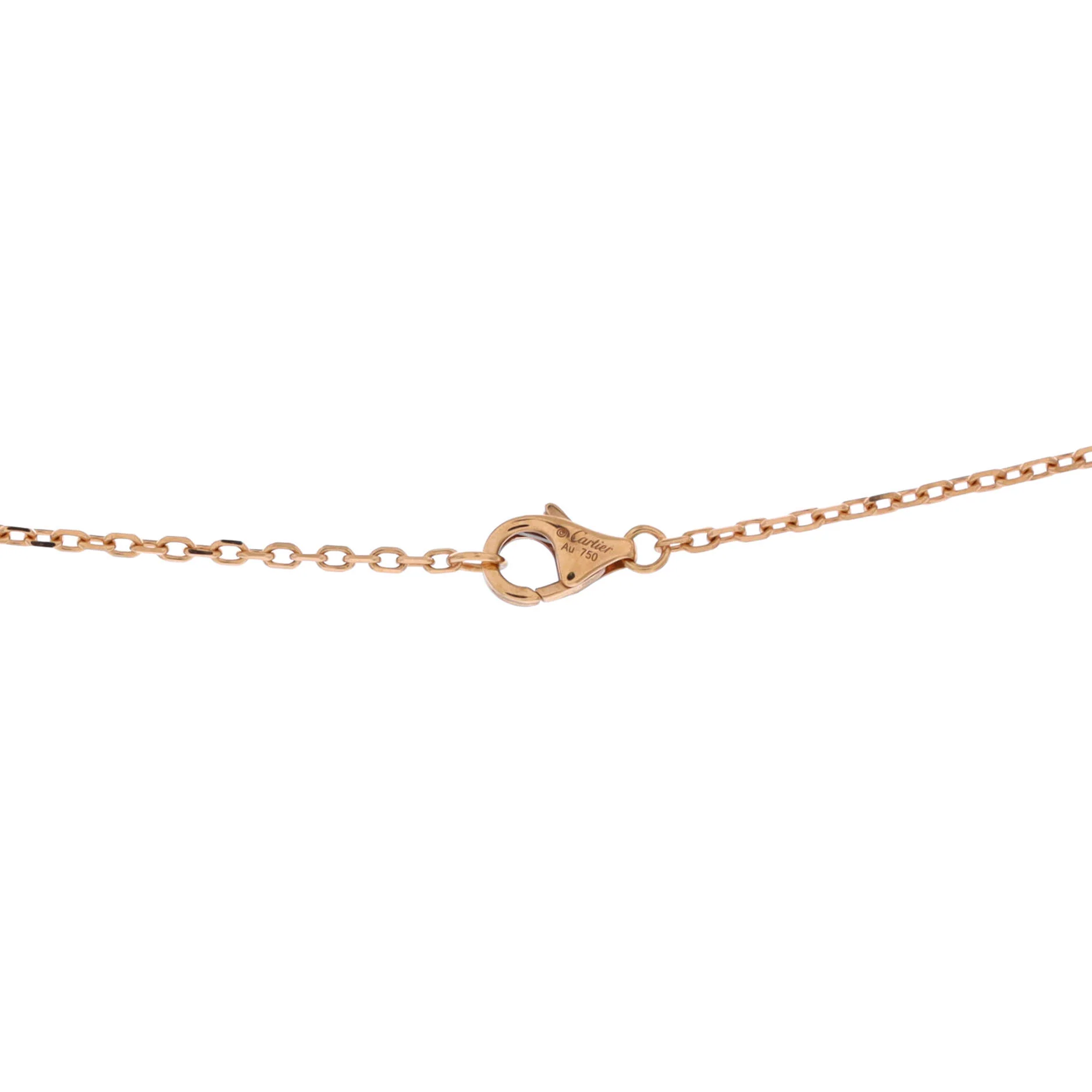 Love Interlocking Pave Necklace 18K Rose Gold and Diamonds - Image 4