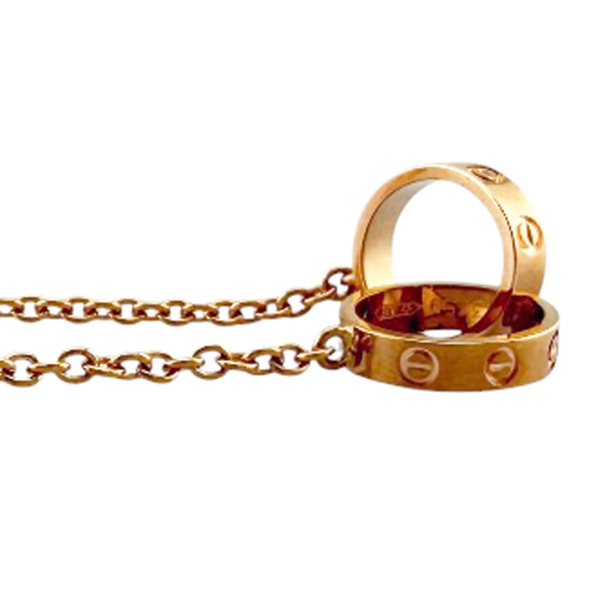 Love Pendant Necklace 18K Rose Gold - Image 4