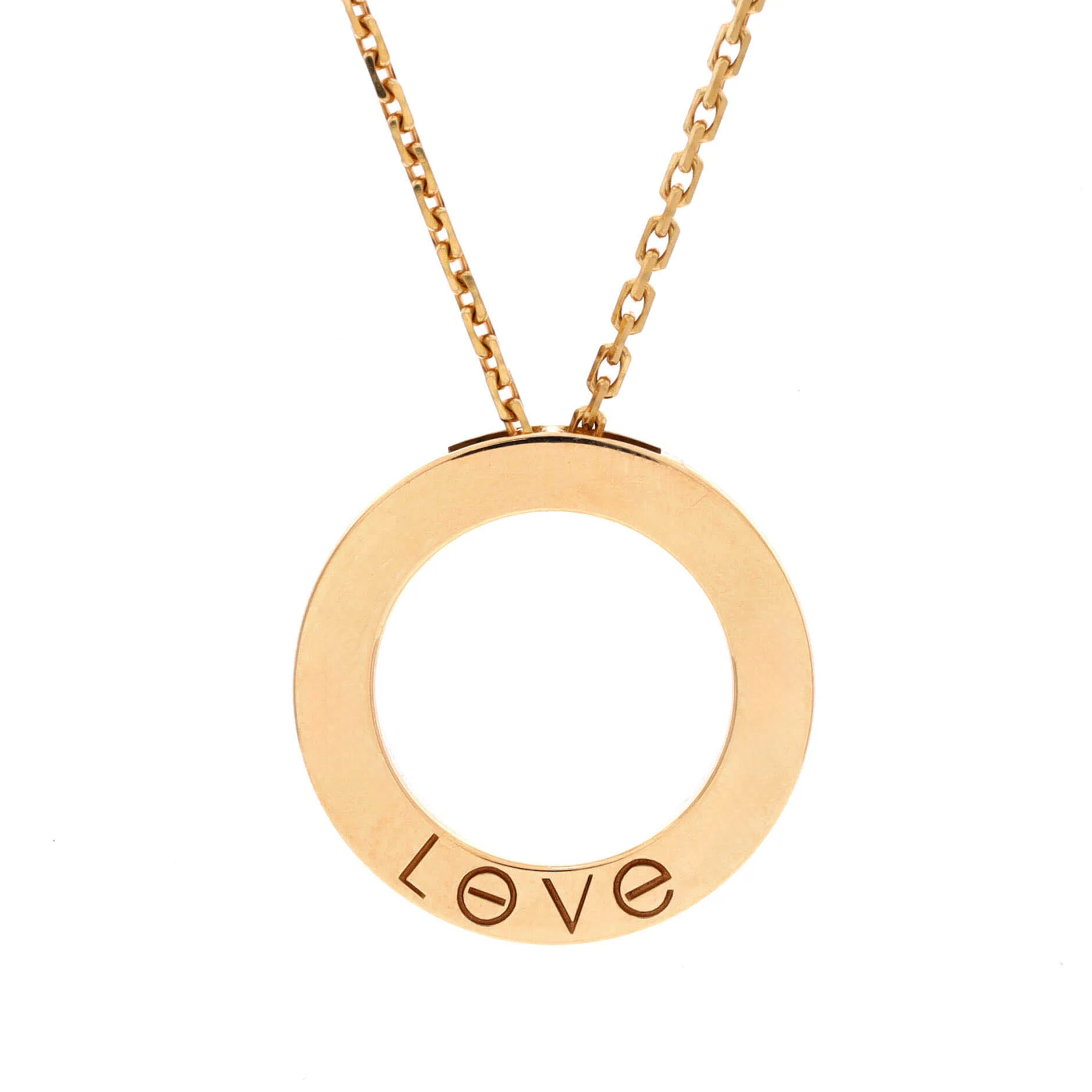 Love Pendant Necklace 18K Yellow Gold