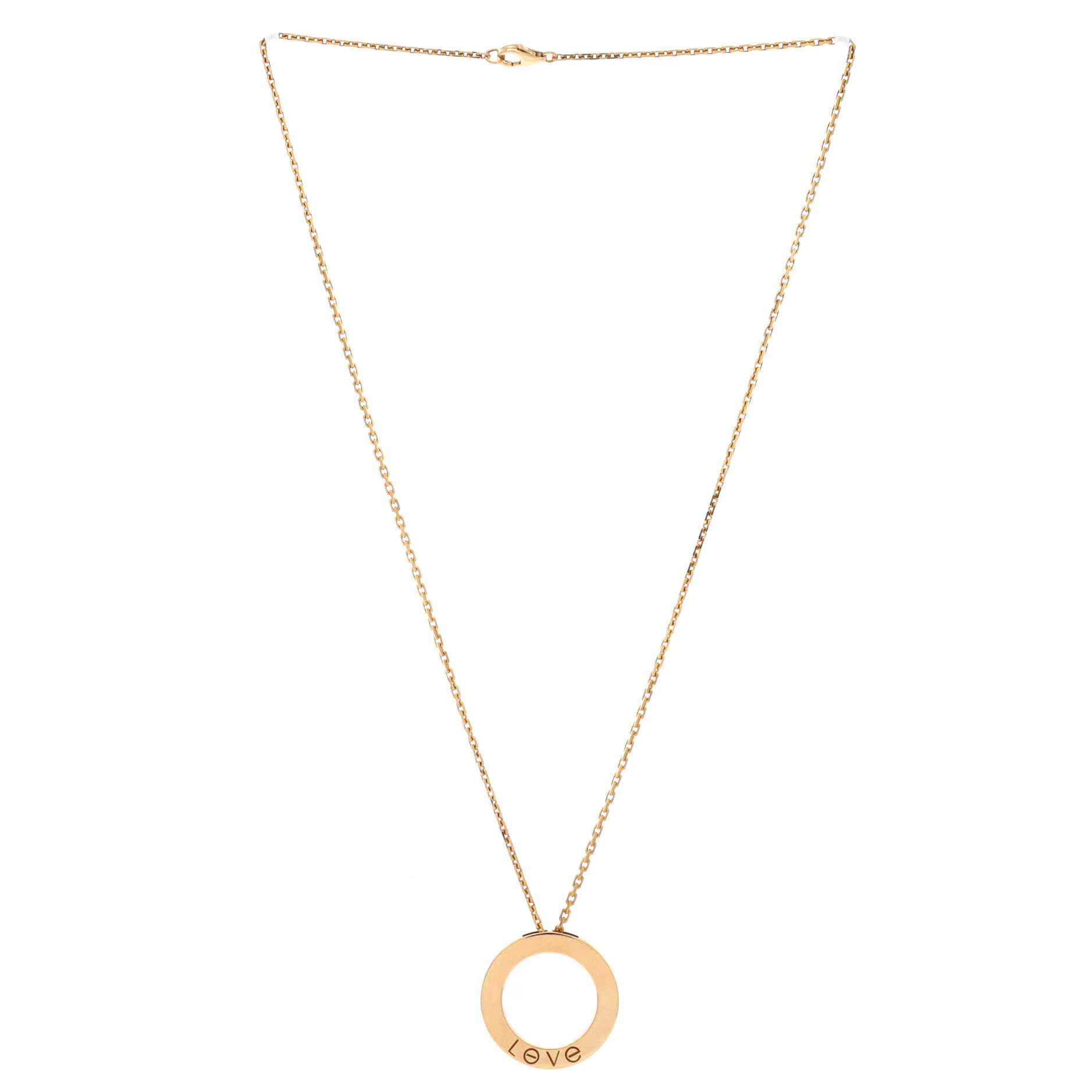 Love Pendant Necklace 18K Yellow Gold - Image 2