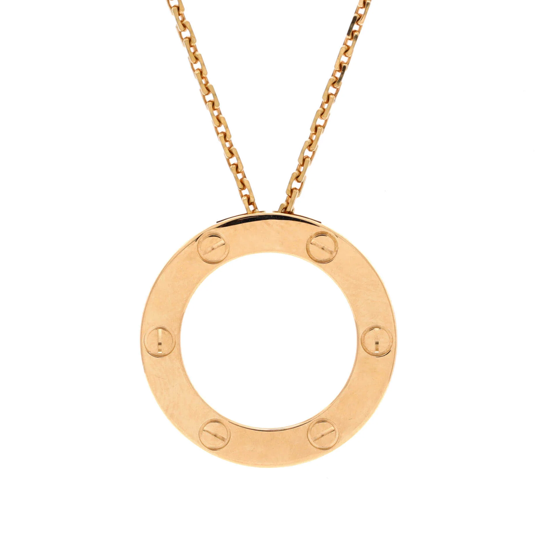 Love Pendant Necklace 18K Yellow Gold - Image 4