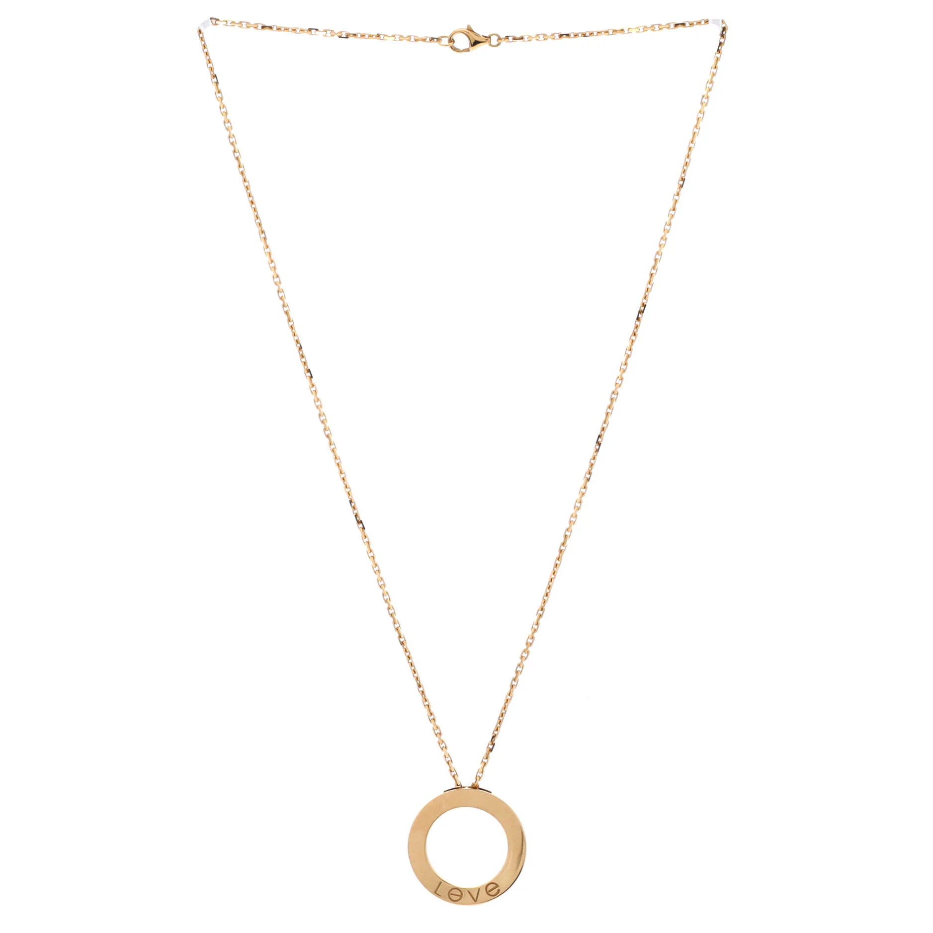 Love Pendant Necklace 18K Yellow Gold - Image 3