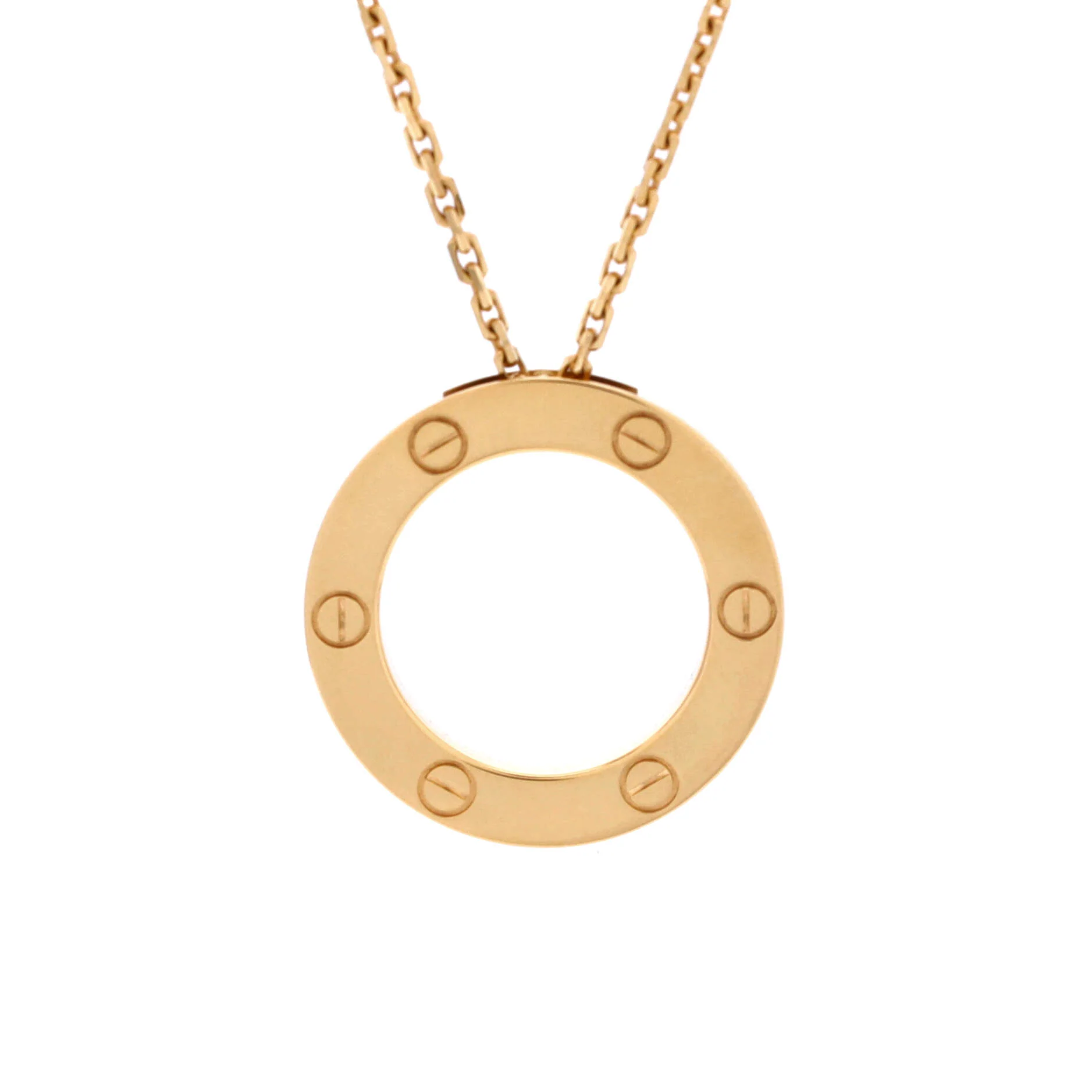 Love Pendant Necklace 18K Yellow Gold - Image 5