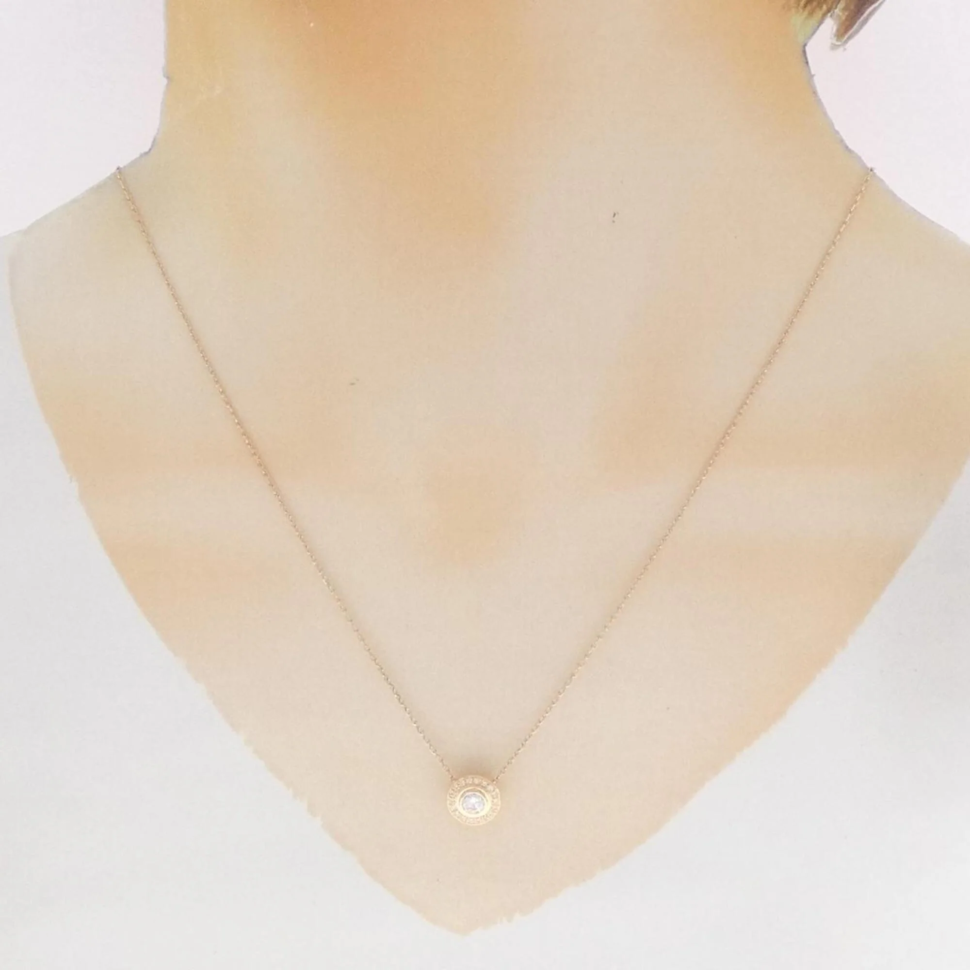 Pendant Necklace 18K Rose Gold with Diamond - Image 6