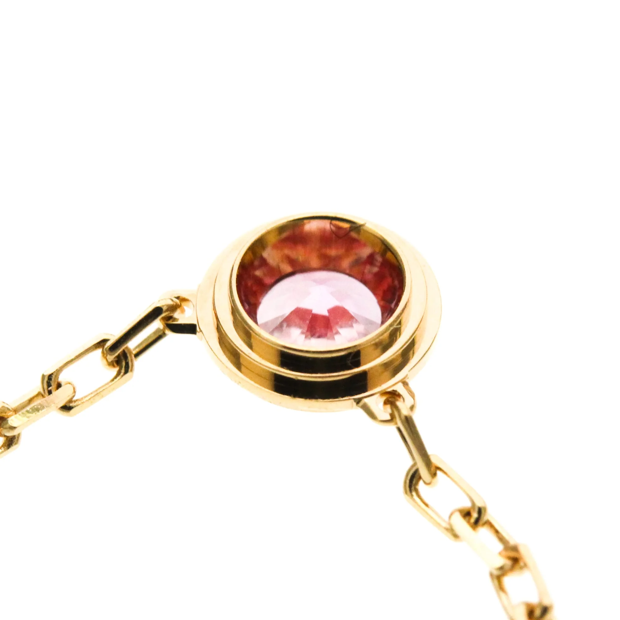 Pendant Necklace 18K Rose Gold with Sapphire - Image 8
