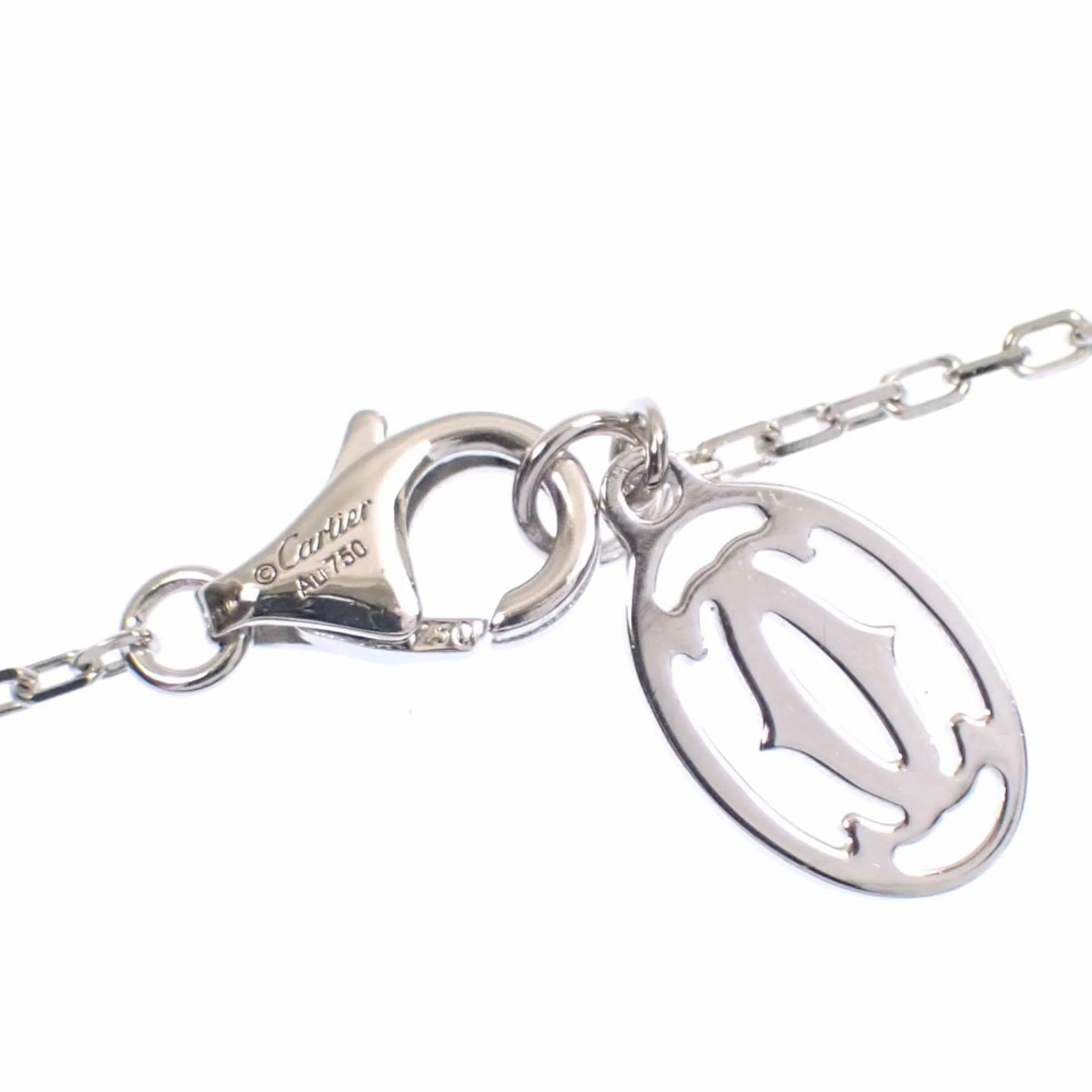 Pendant Necklace 18K White Gold Small with Diamond - Image 5