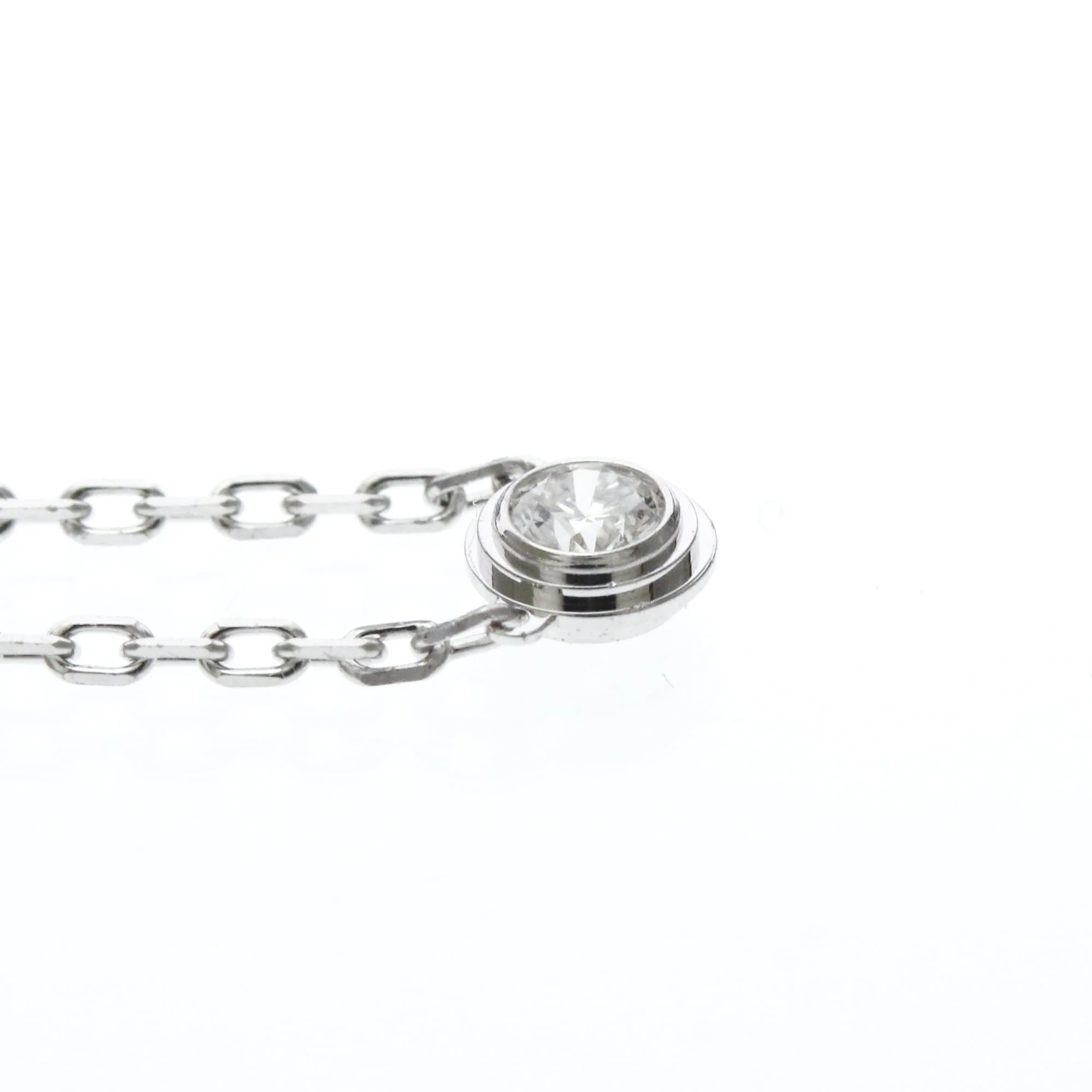 Pendant Necklace 18K White Gold Small with Diamond - Image 5