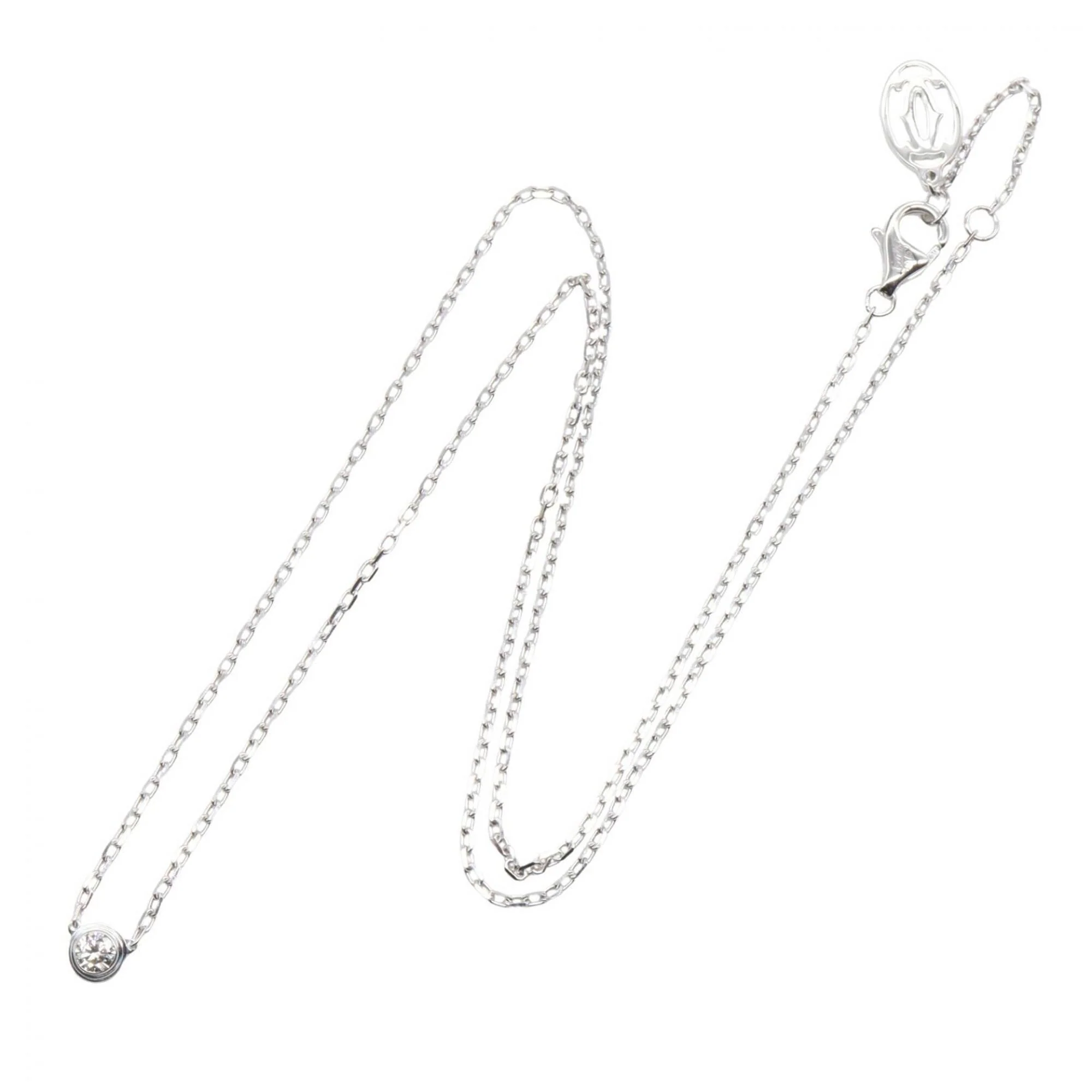 Pendant Necklace 18K White Gold with Diamond - Image 2