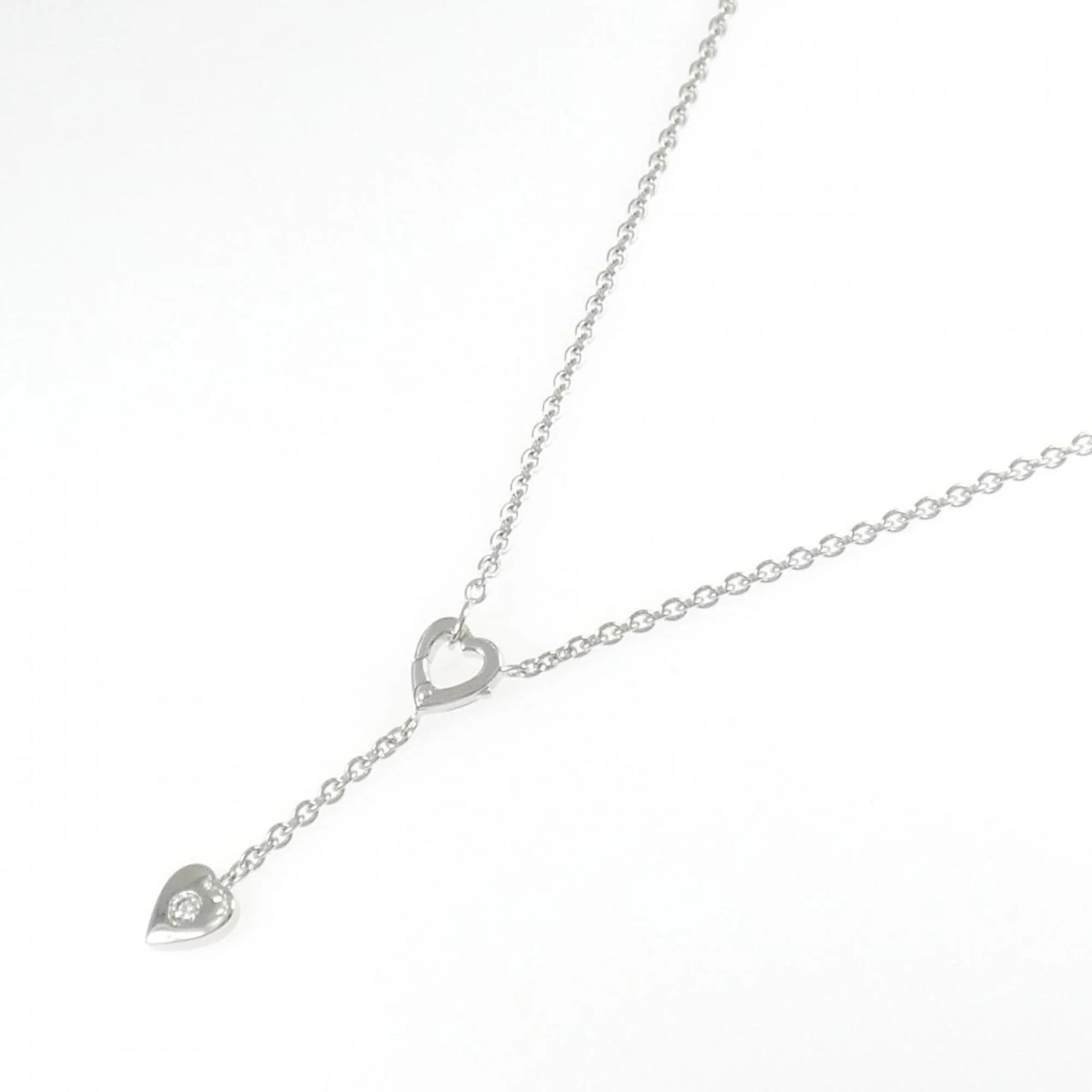 Pendant Necklace 18K White Gold with Diamond - Image 2