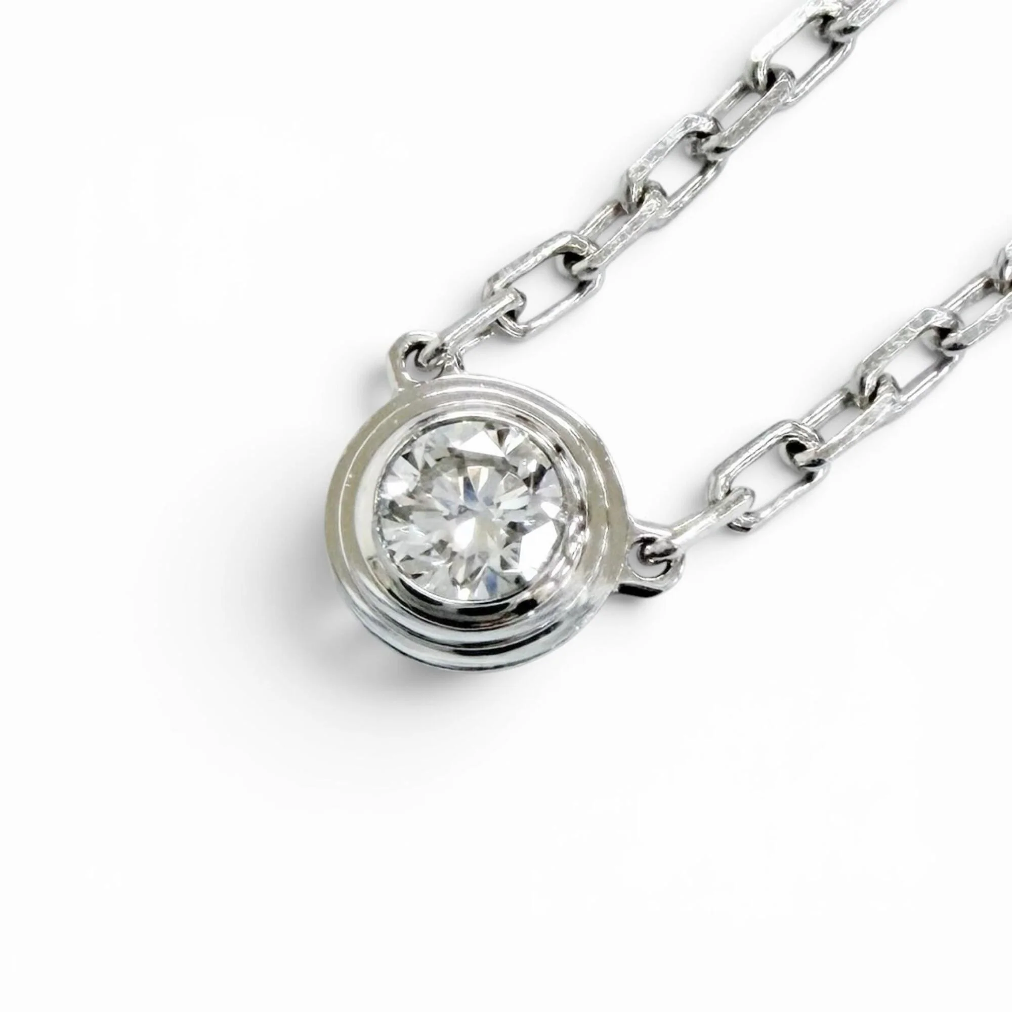 Pendant Necklace 18K White Gold with Diamond